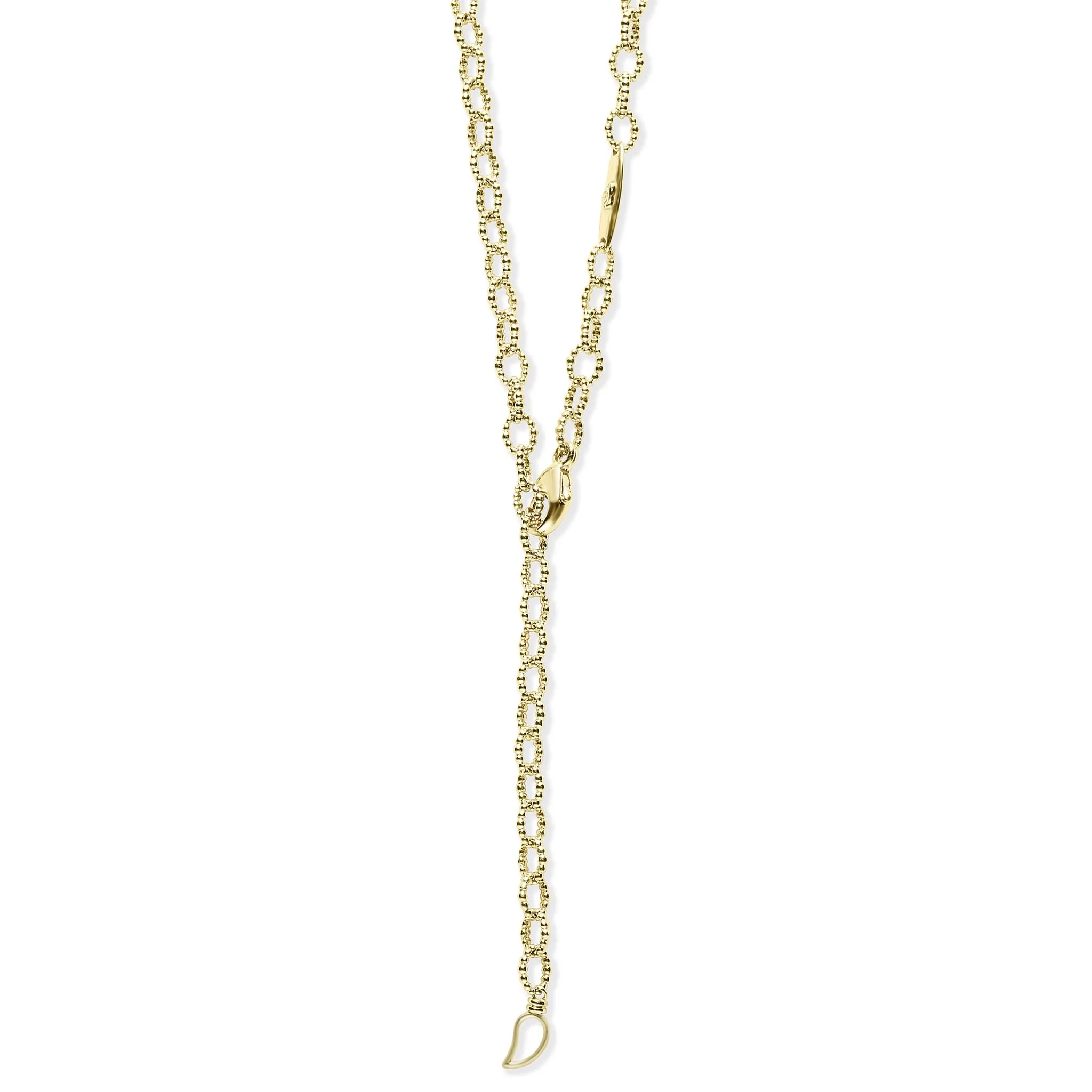Signature Caviar 18K Gold Small Link Necklace - Image 5