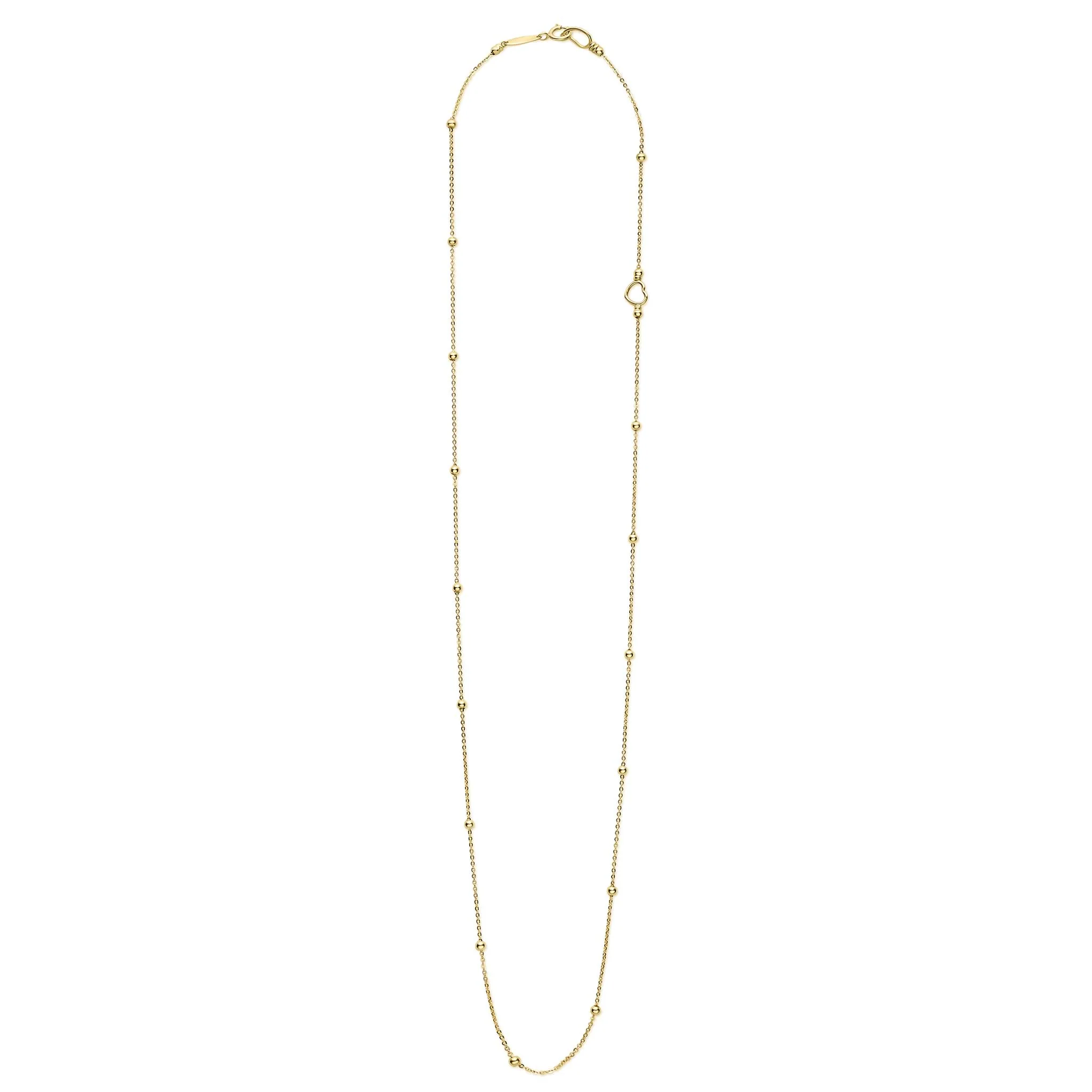 Caviar Gold 18K Gold Station Beaded Necklace - Image 3