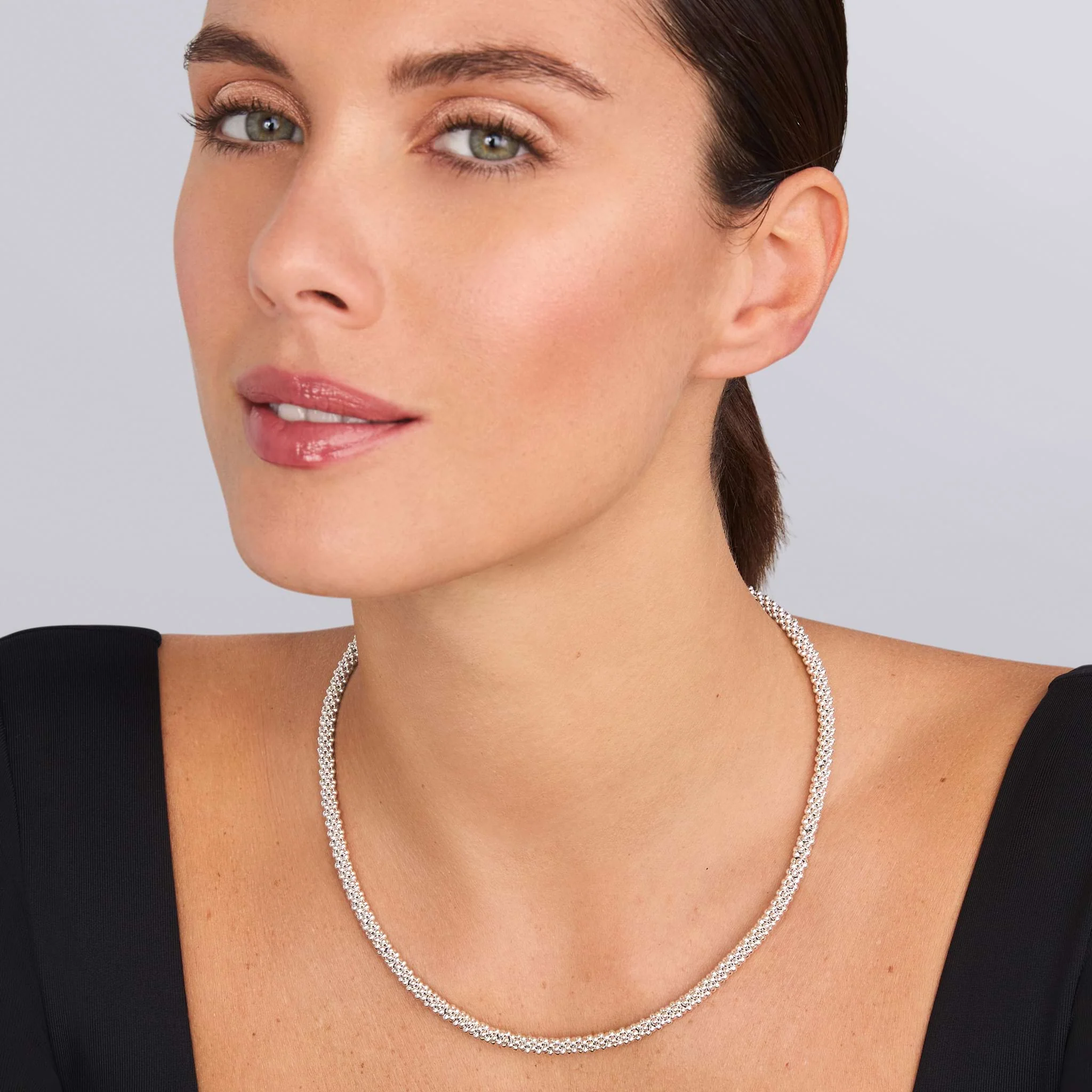 Signature Caviar Sterling Silver Caviar Beaded Necklace | 5mm - Image 5