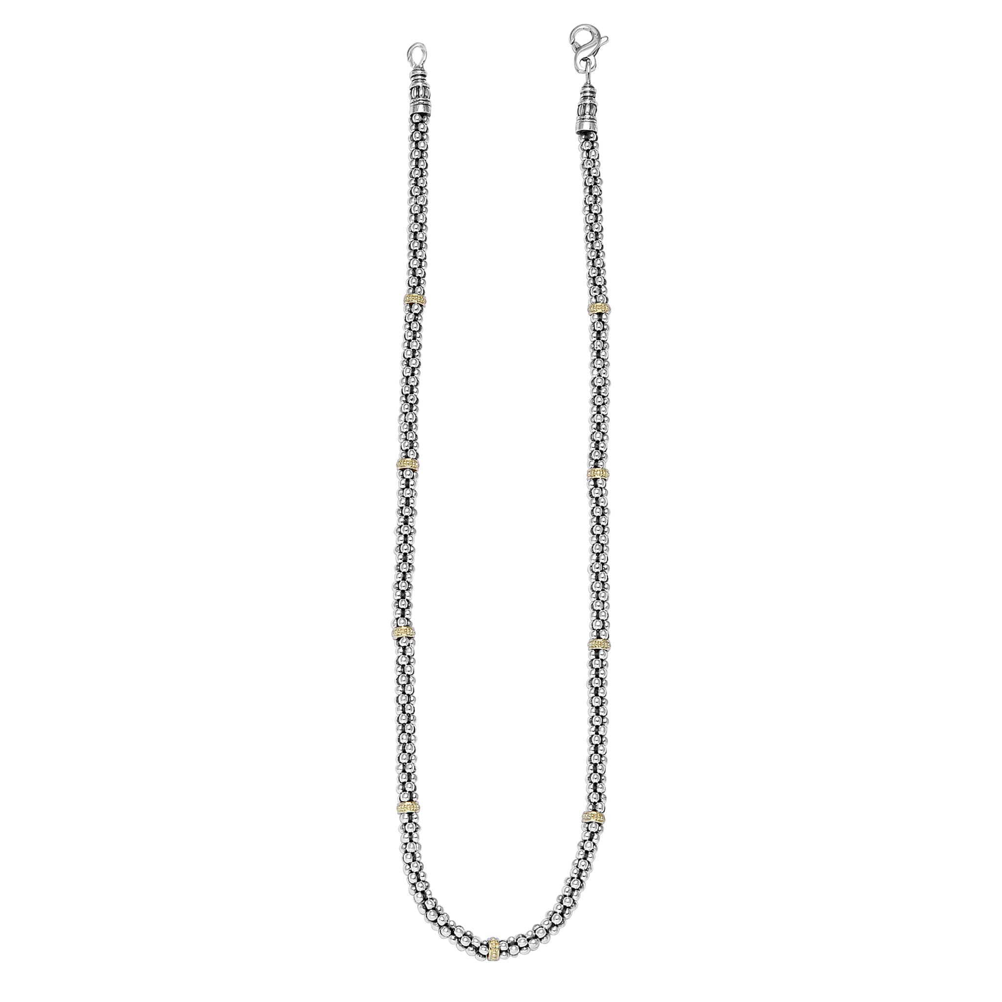 Signature Caviar Two-Tone Caviar Beaded Necklace | 5mm - Image 3