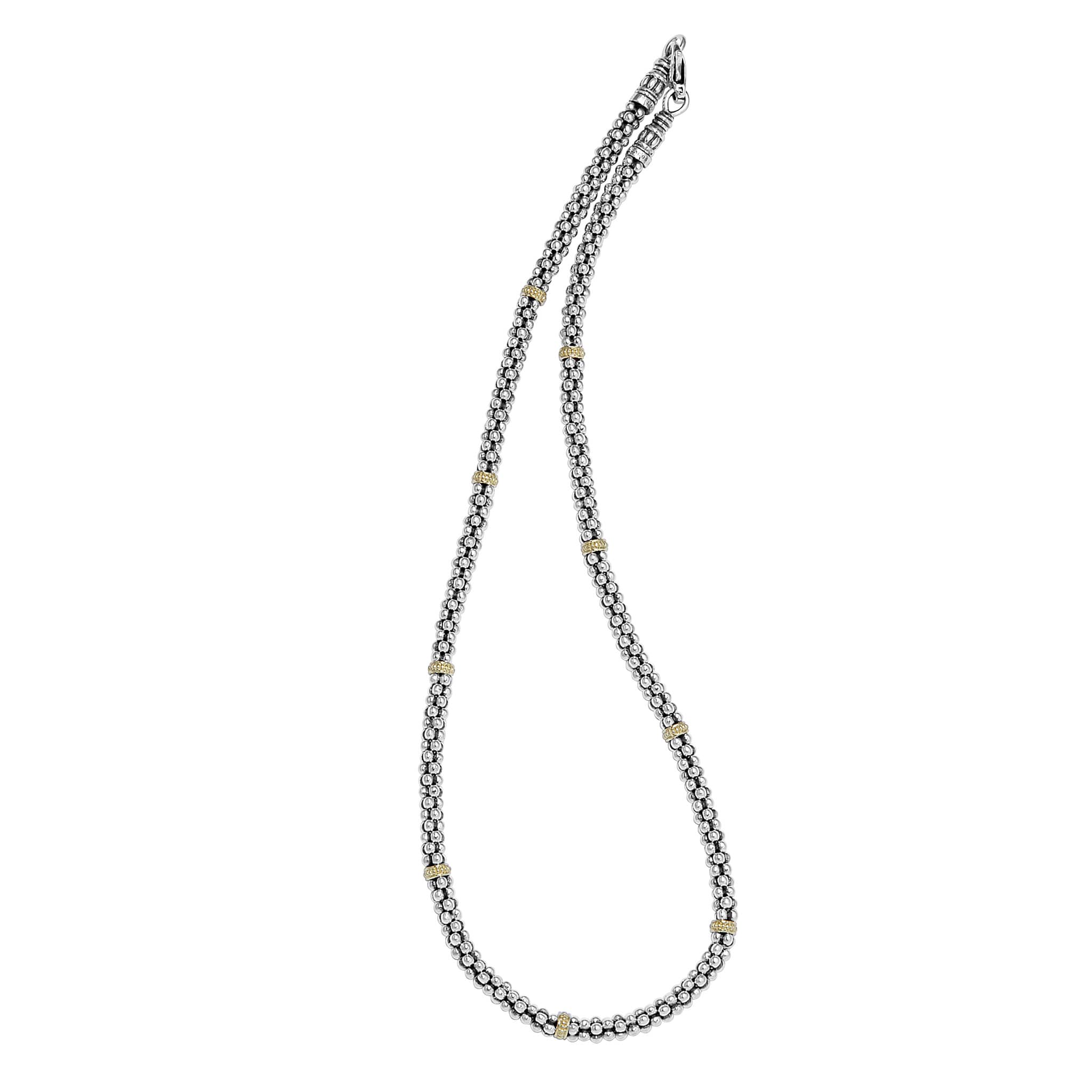 Signature Caviar Two-Tone Caviar Beaded Necklace | 5mm - Image 4
