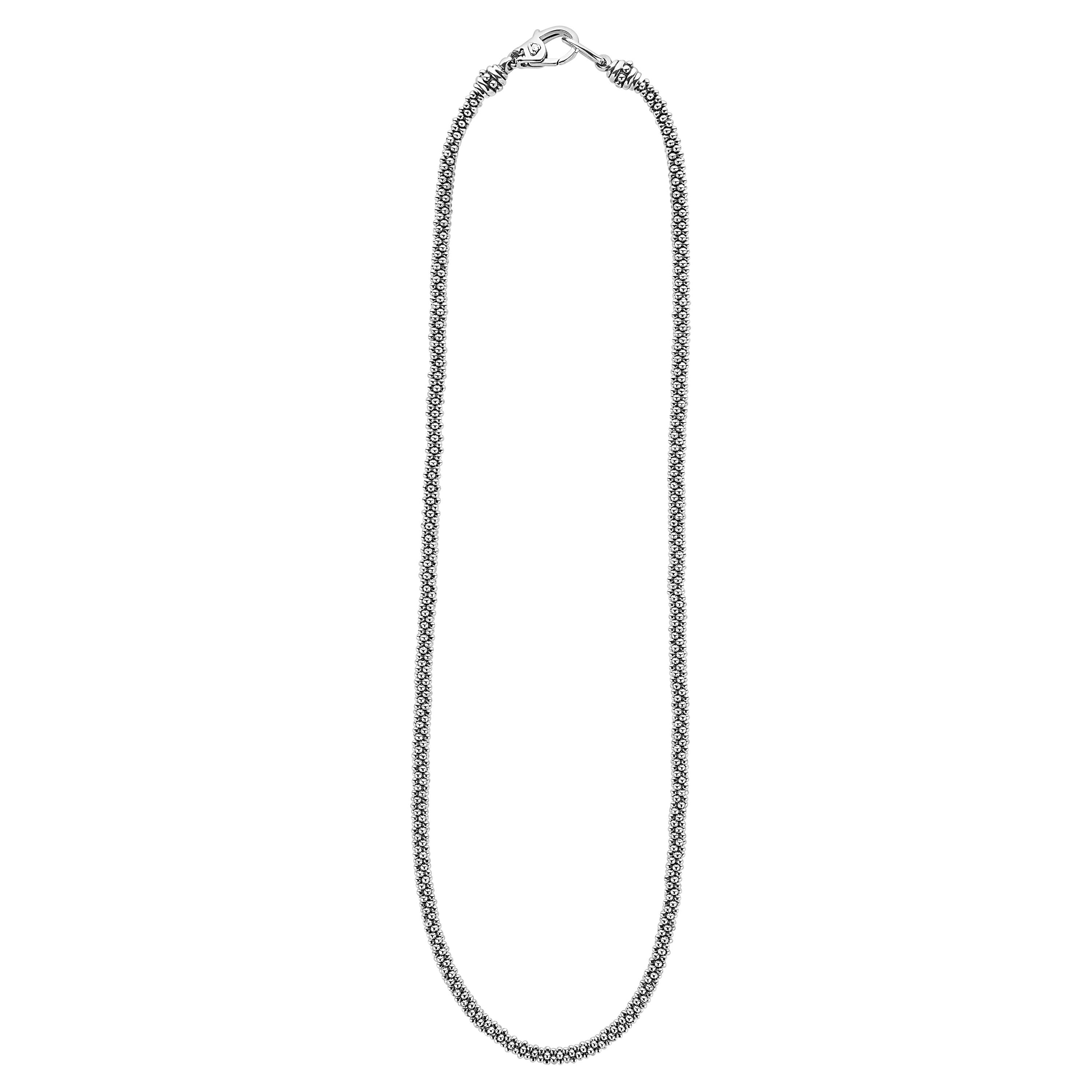 Signature Caviar Sterling Silver Caviar Beaded Necklace | 3mm - Image 3