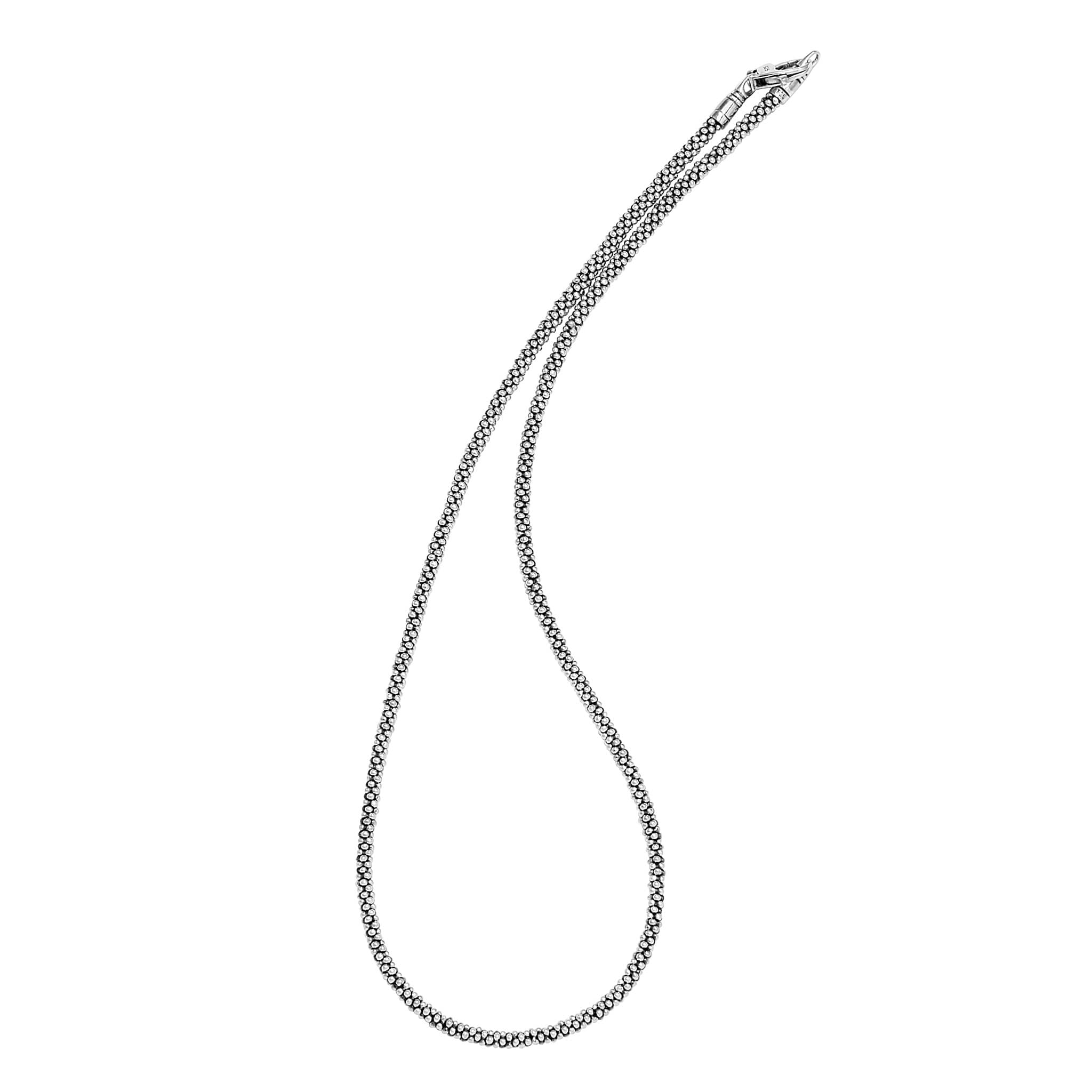 Signature Caviar Sterling Silver Caviar Beaded Necklace | 3mm - Image 4