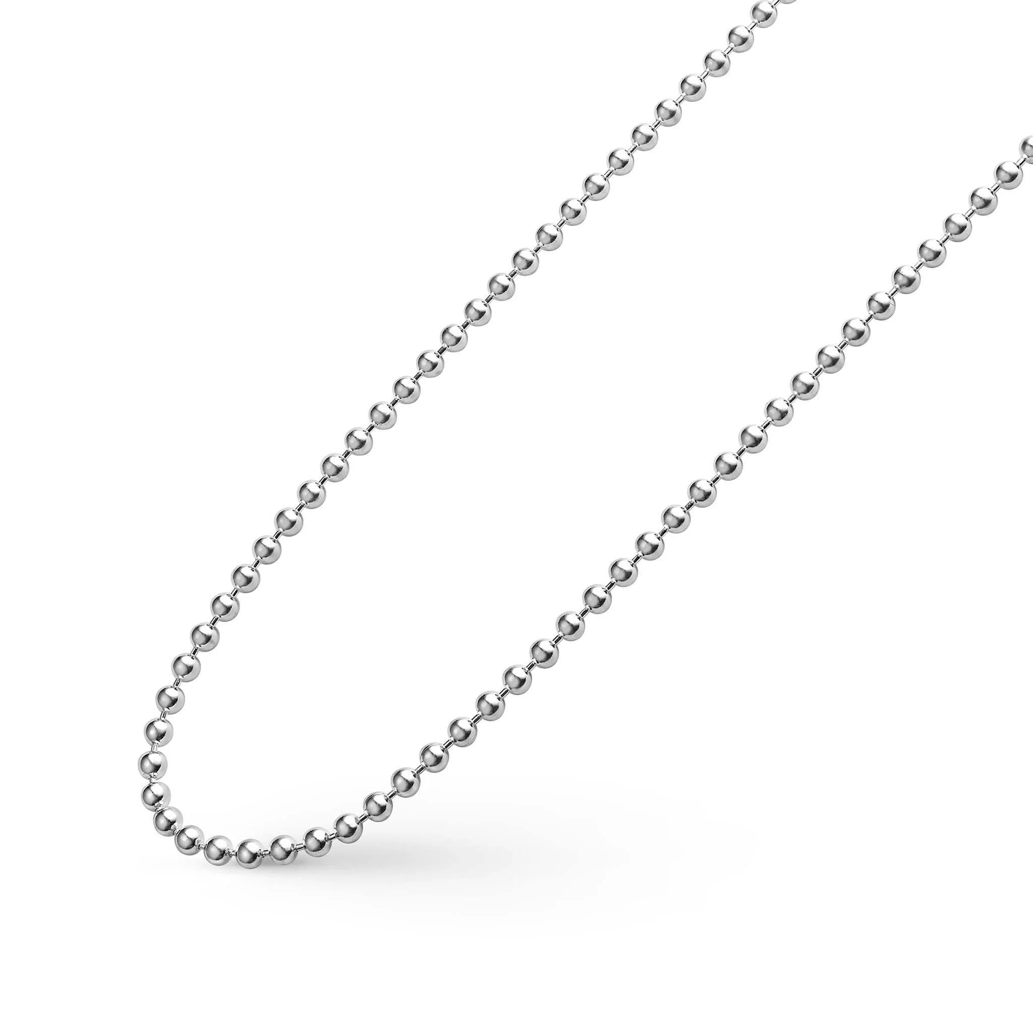 Signature Caviar Silver Beaded Necklace - Image 4