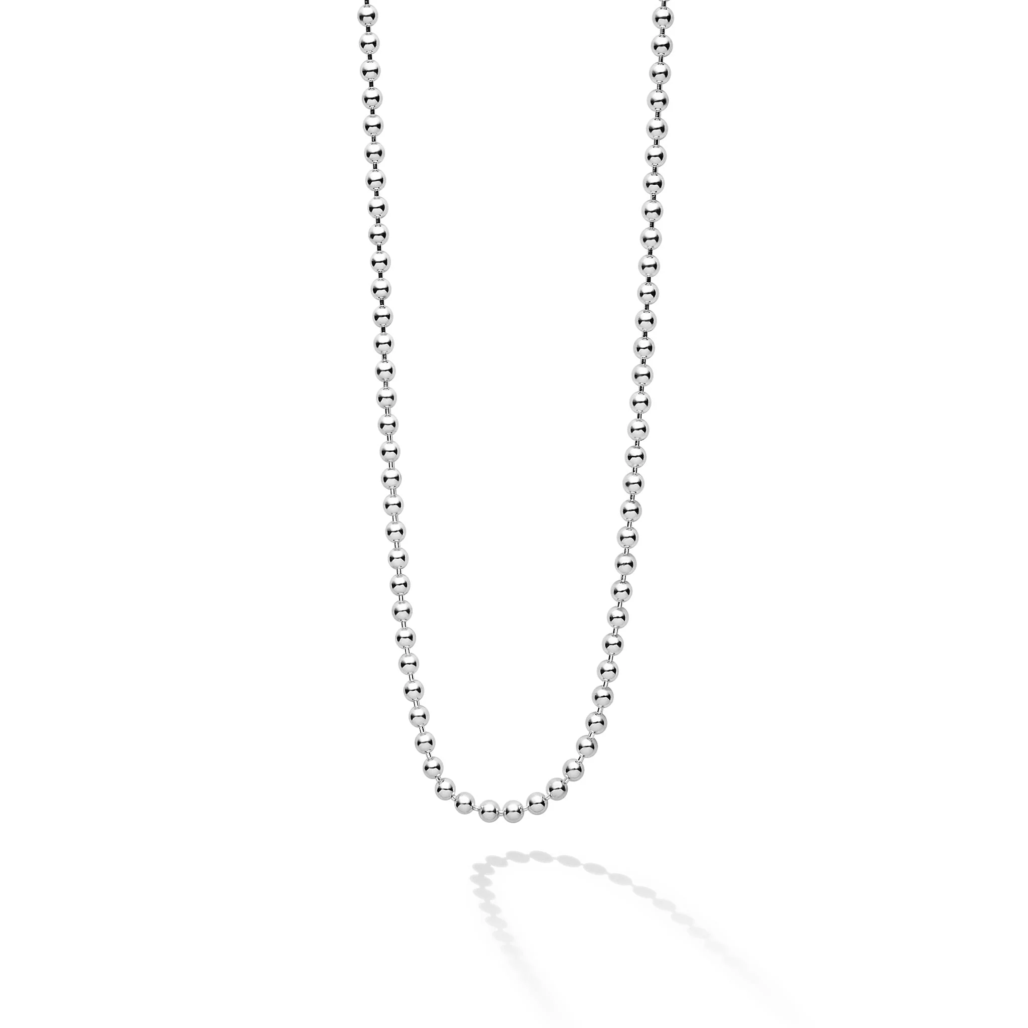 Signature Caviar Sterling Silver Beaded Ball Chain Necklace