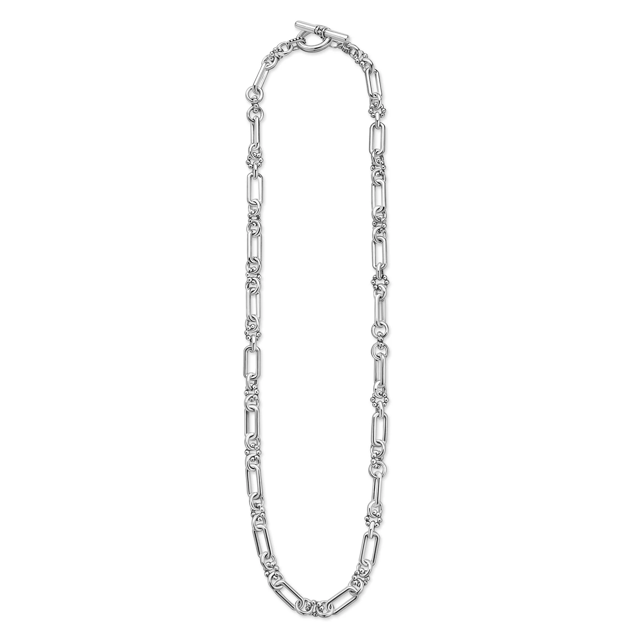 Signature Caviar Petite Sterling Silver Caviar Link Necklace - Image 5