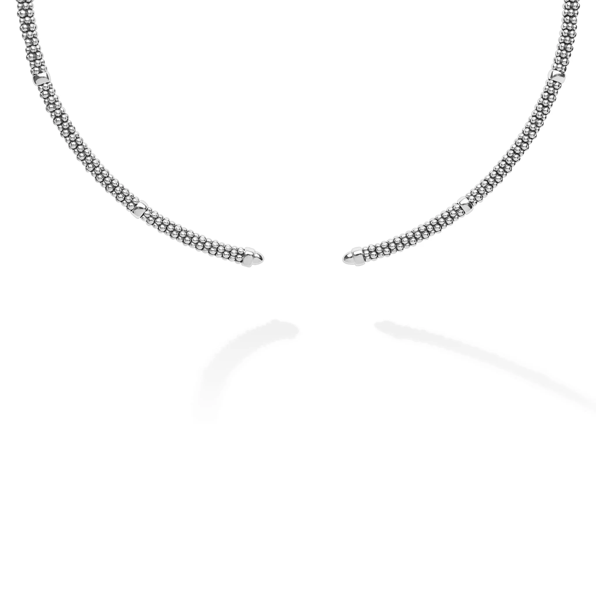 Signature Caviar Sterling Silver Caviar Beaded Mini Versa Necklace | 3mm
