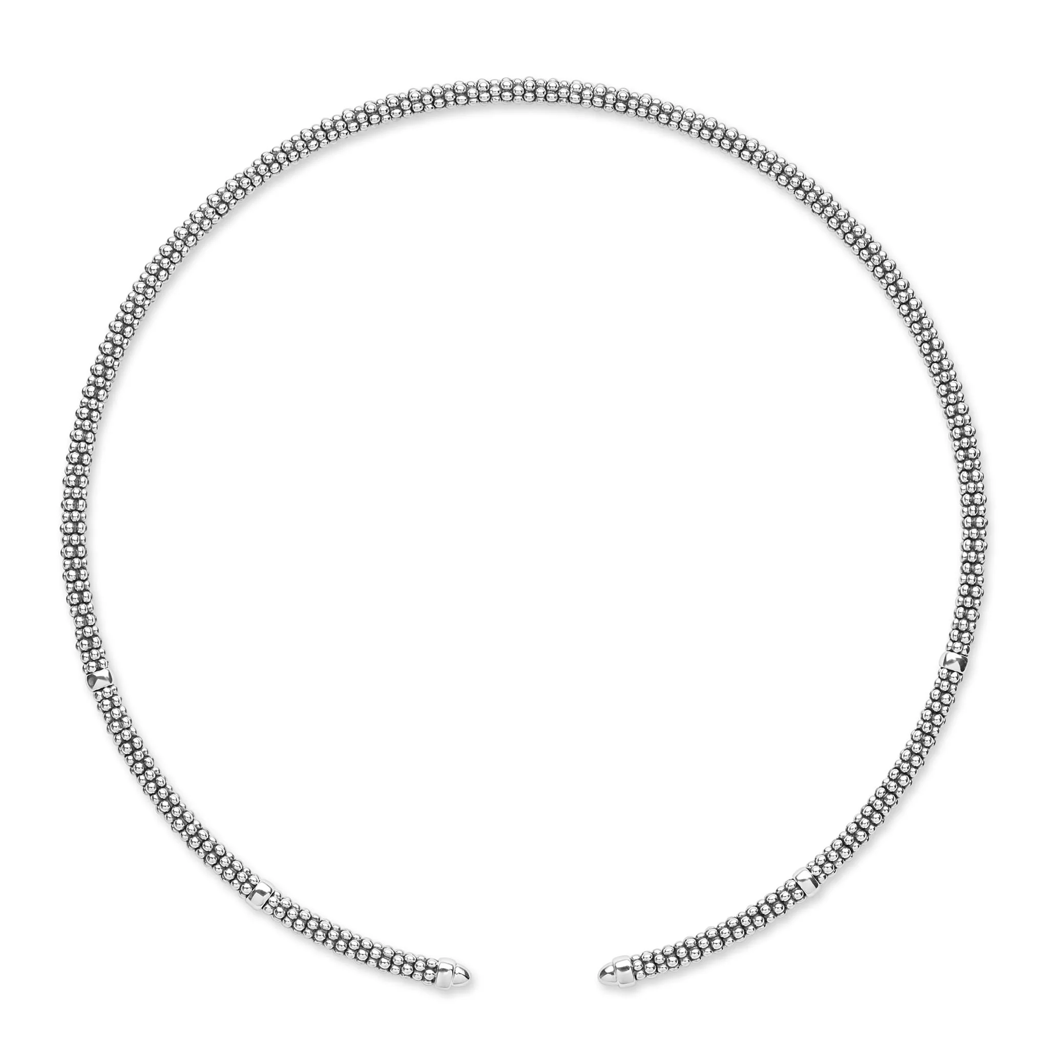 Signature Caviar Sterling Silver Caviar Beaded Mini Versa Necklace | 3mm - Image 2
