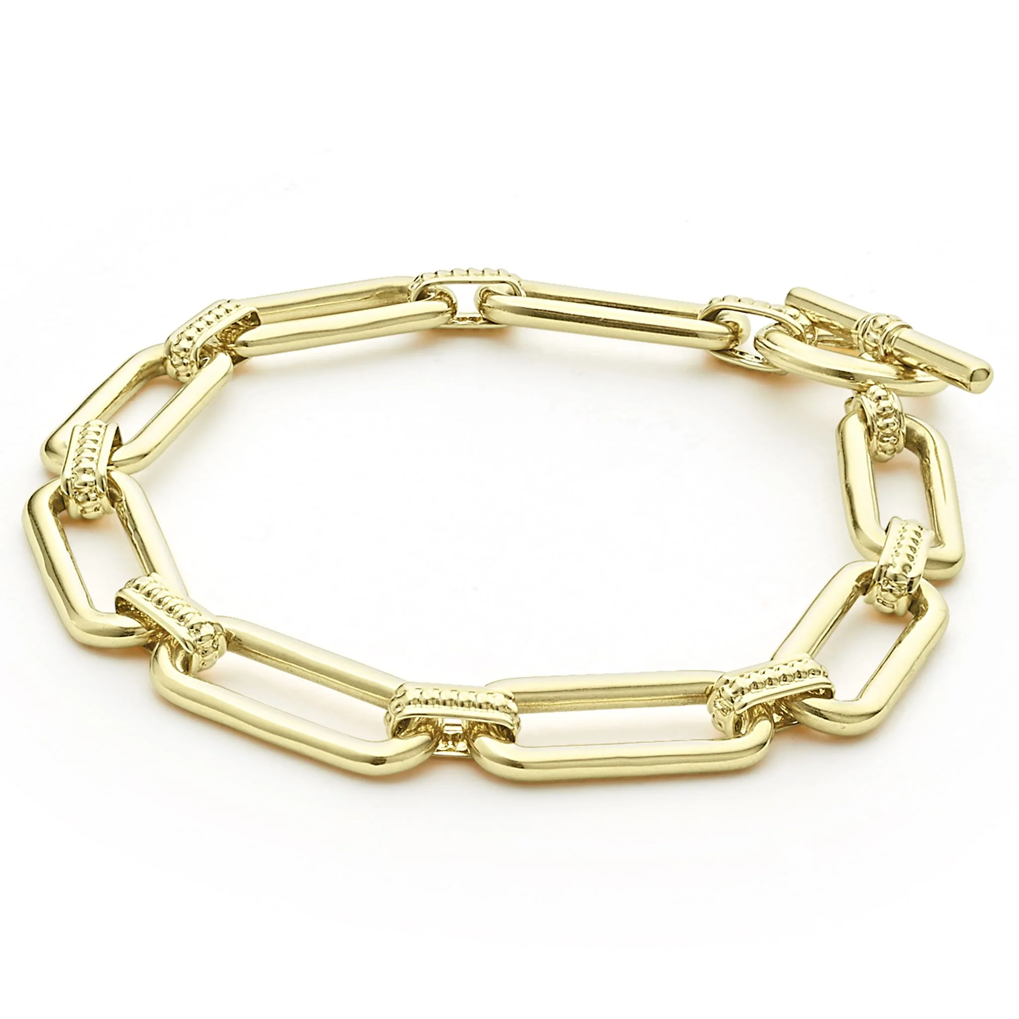 Signature Caviar 18K Gold Elongated Link Bracelet - Image 3