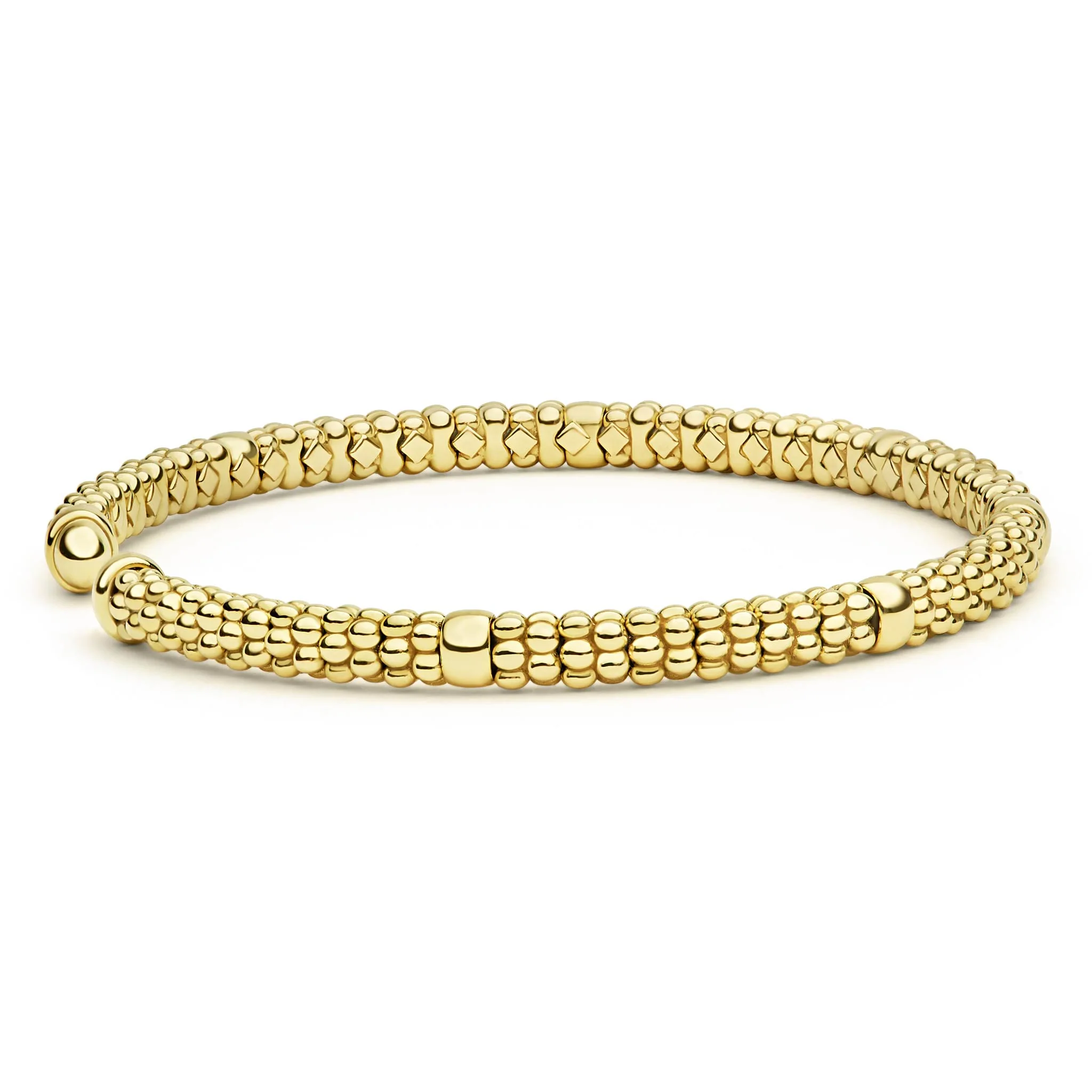 Signature Caviar 18K Gold Mini Versa Torque Bracelet | 3mm - Image 3