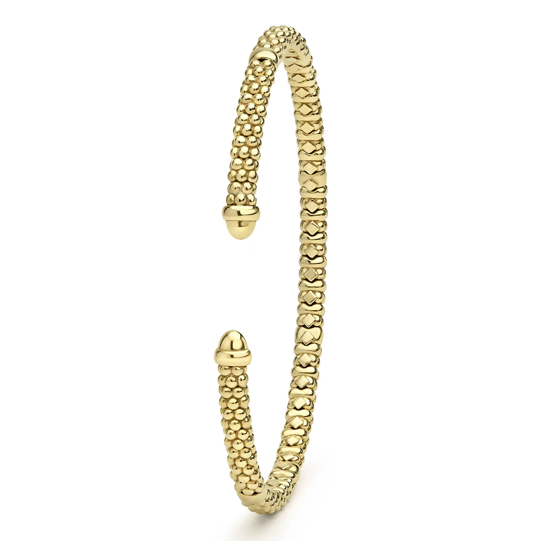 Signature Caviar 18K Gold Mini Versa Torque Bracelet | 3mm - Image 5