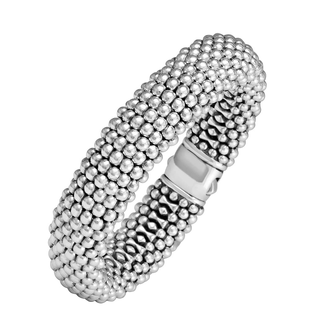 Signature Caviar Sterling Silver Caviar Bracelet | 15mm - Image 3