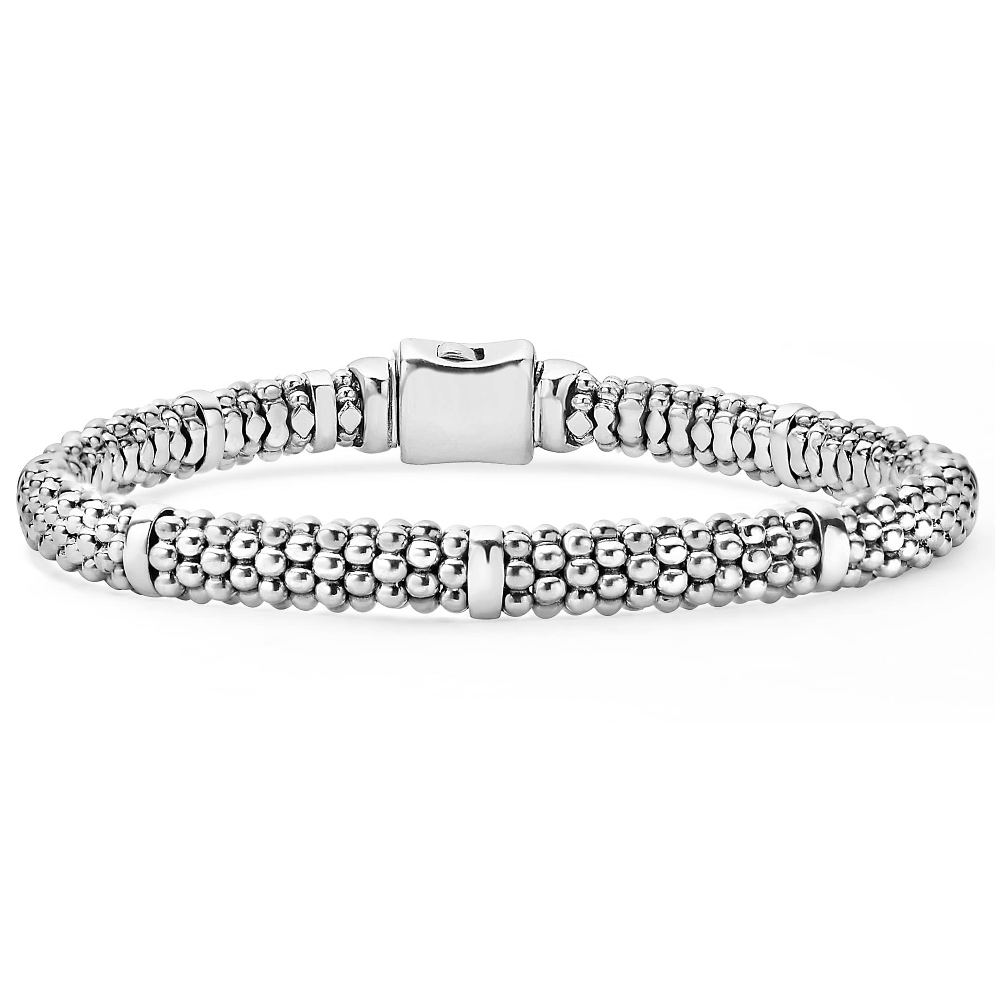 Signature Caviar Sterling Silver Station Caviar Bracelet | 6mm