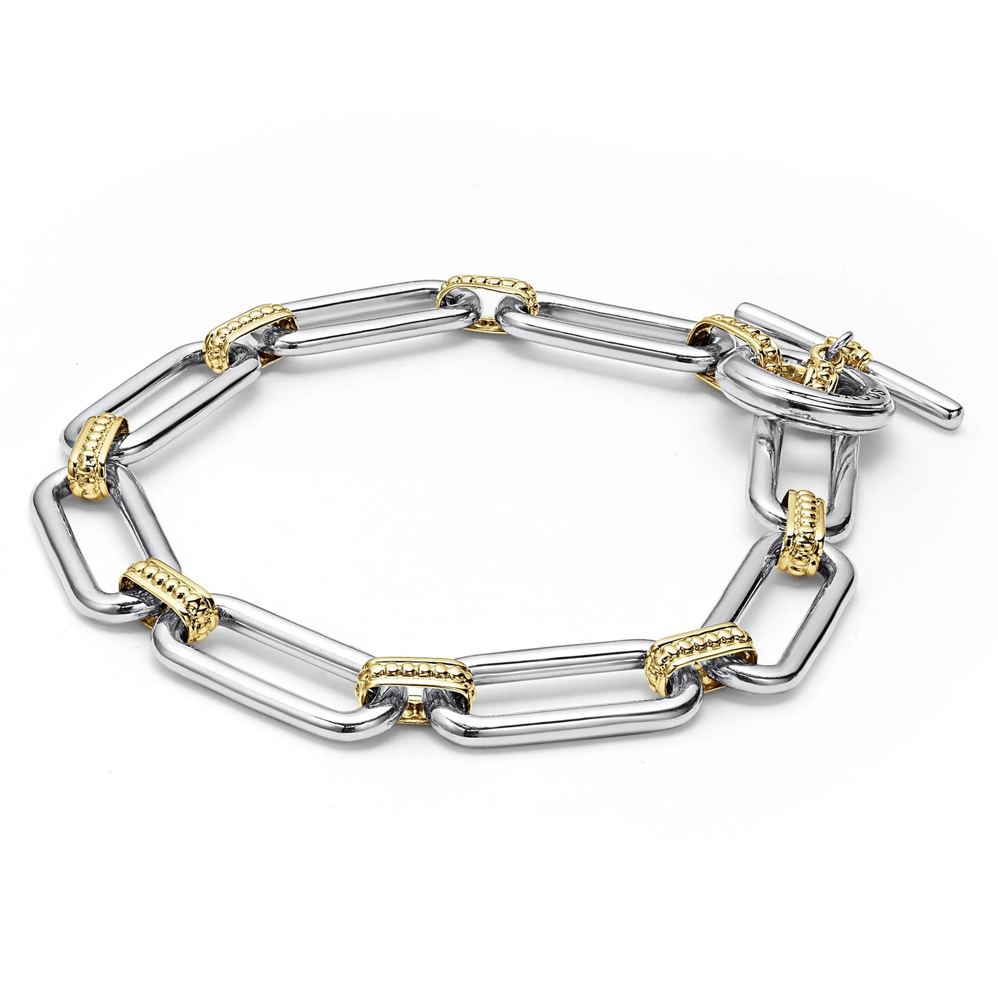 Signature Caviar Two-Tone Link Bracelet - Image 3