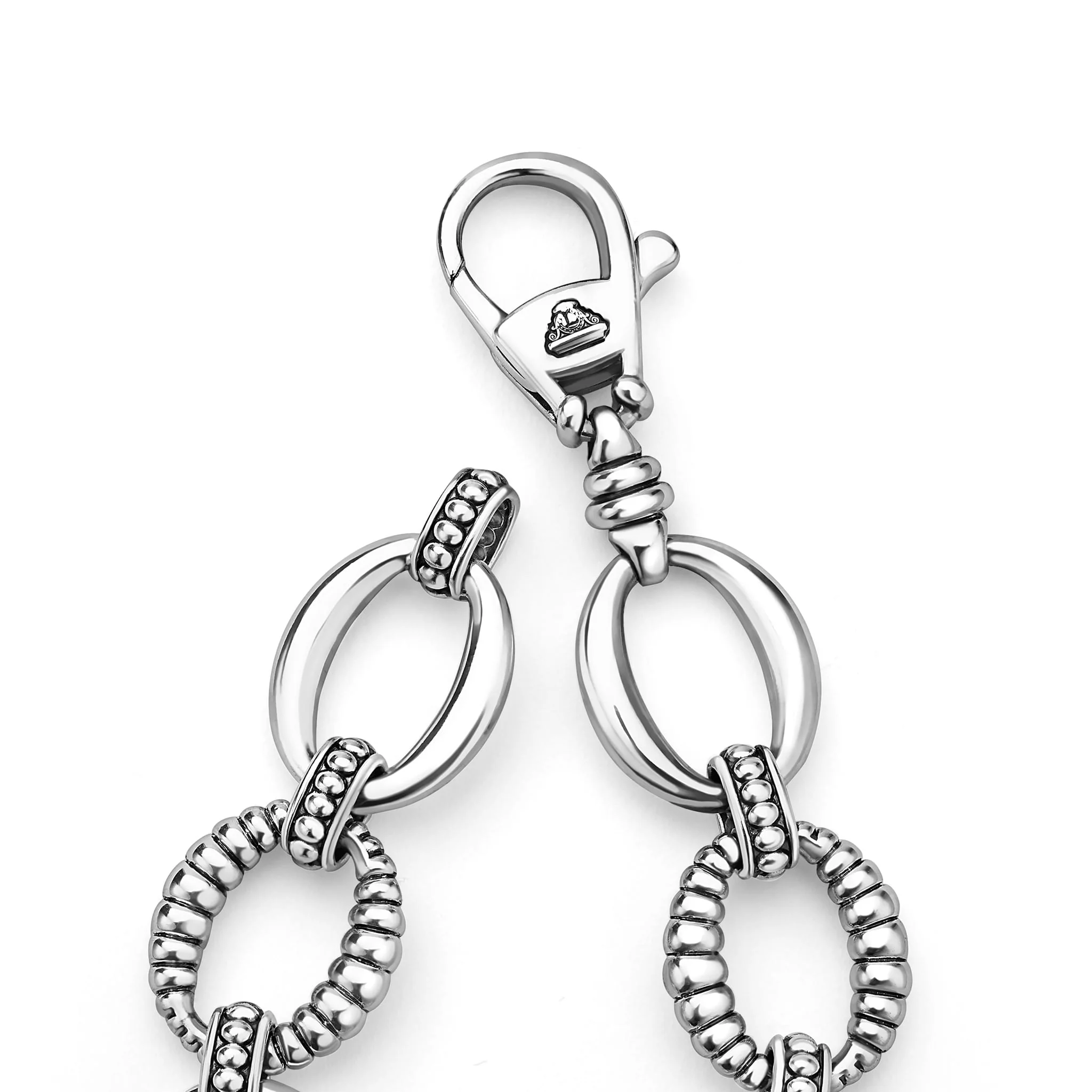 Signature Caviar Sterling Silver Oval Fluted Link Bracelet | 19mm - Image 4