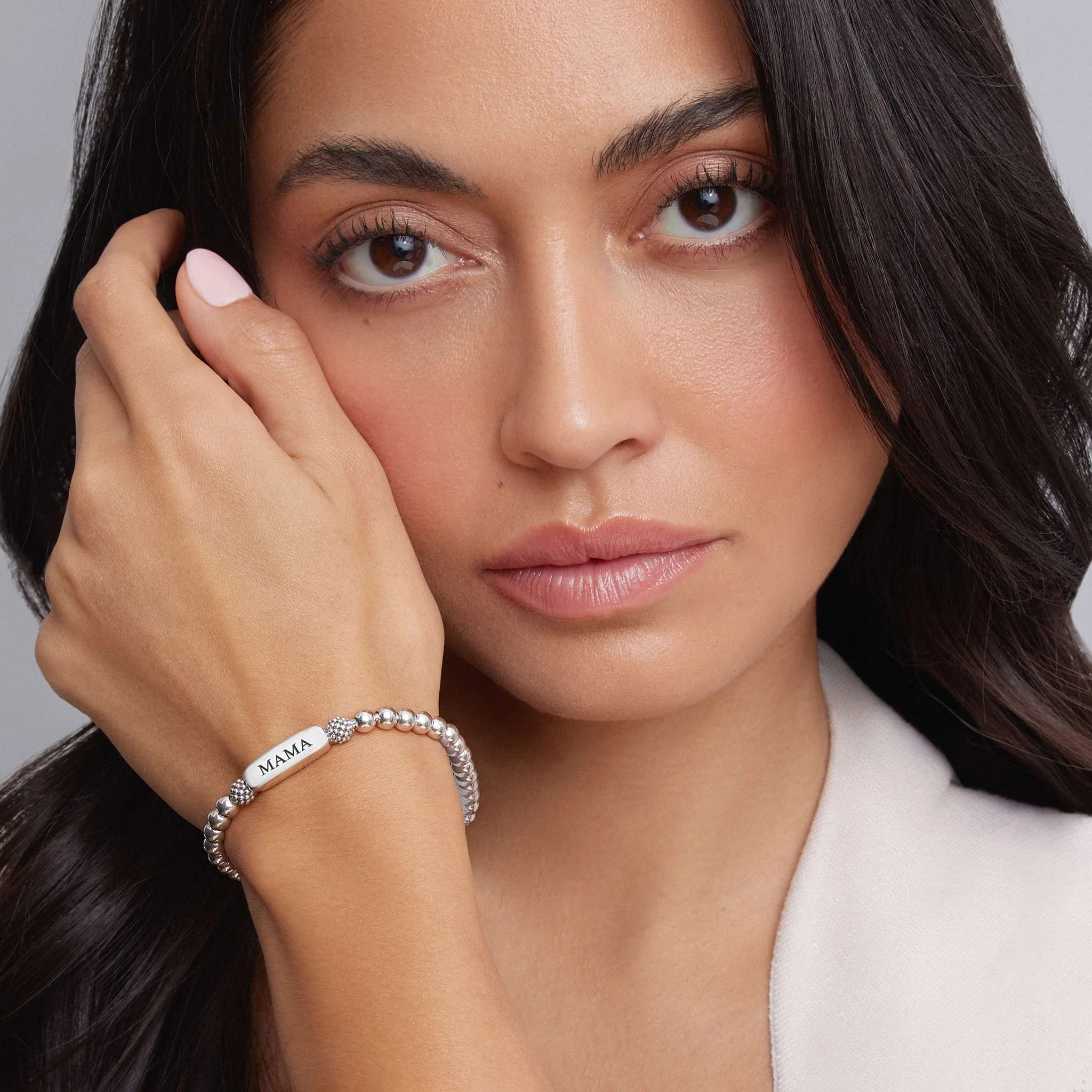 Signature Caviar Mama Stretch Bead Bracelet - Image 2