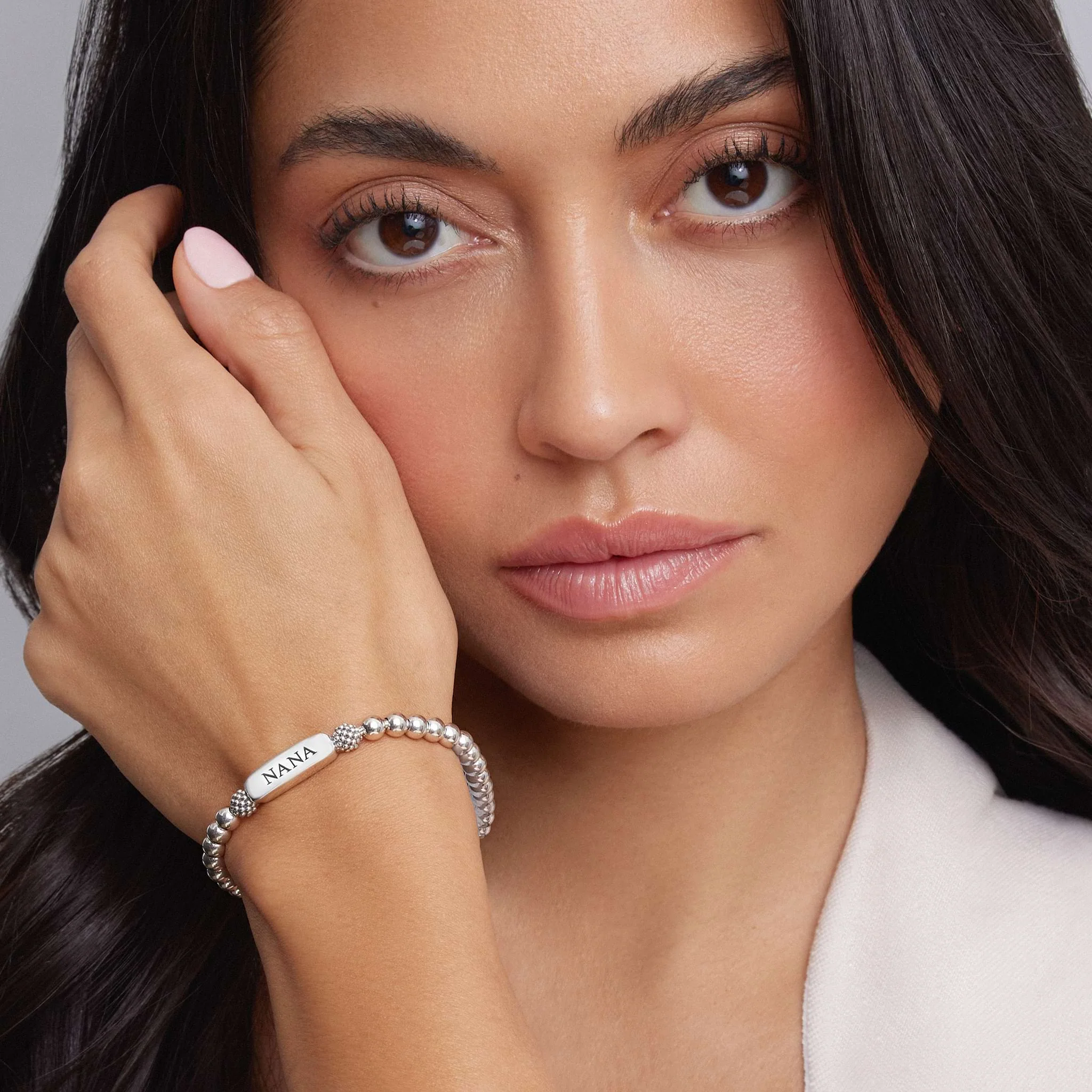 Signature Caviar Nana Stretch Bead Bracelet - Image 2
