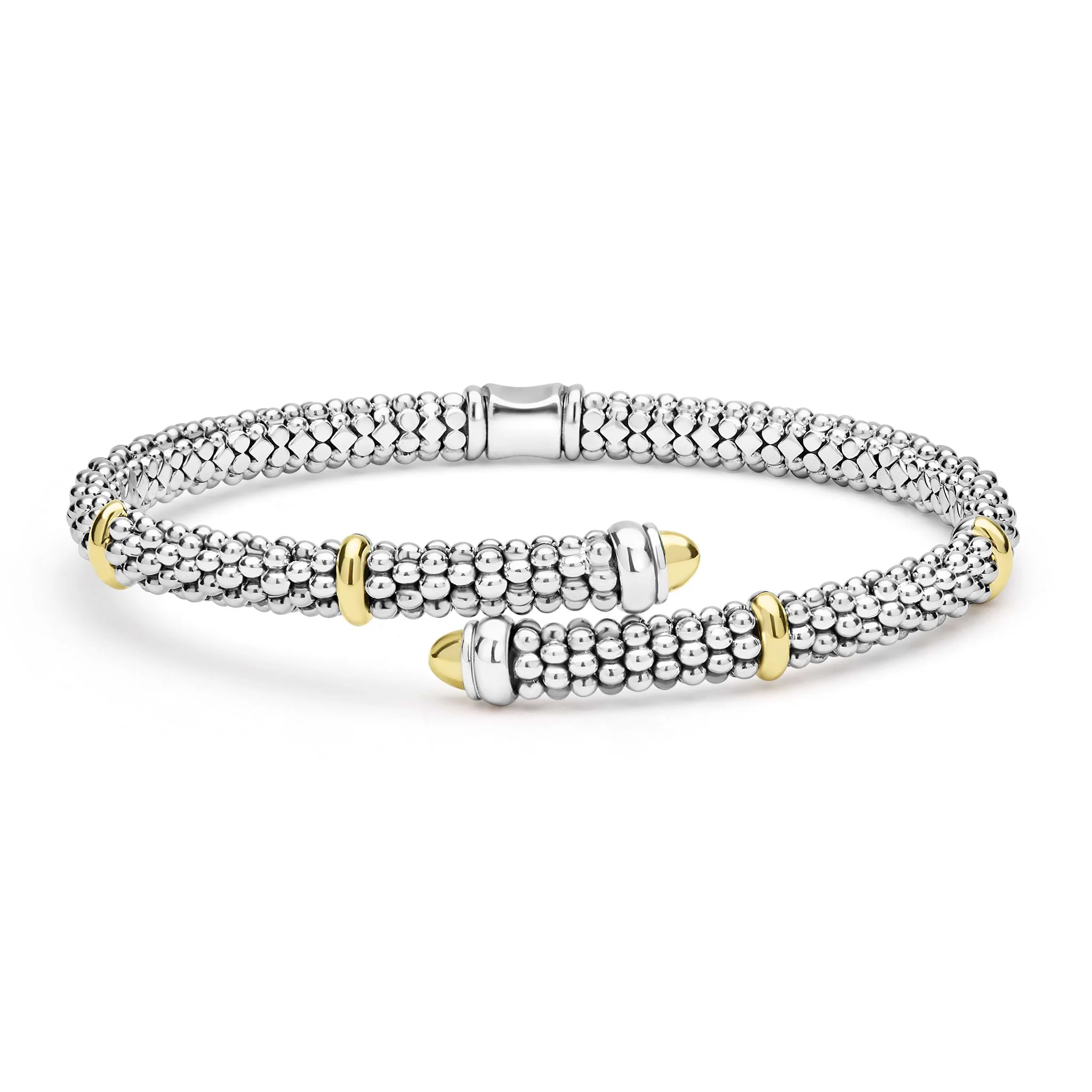 Signature Caviar Two-Tone Caviar Versa Bypass Bracelet | 5mm