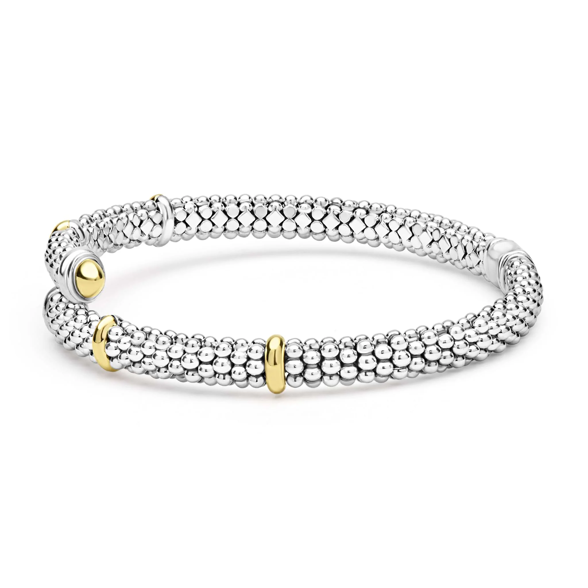 Signature Caviar Two-Tone Caviar Versa Bypass Bracelet | 5mm - Image 3