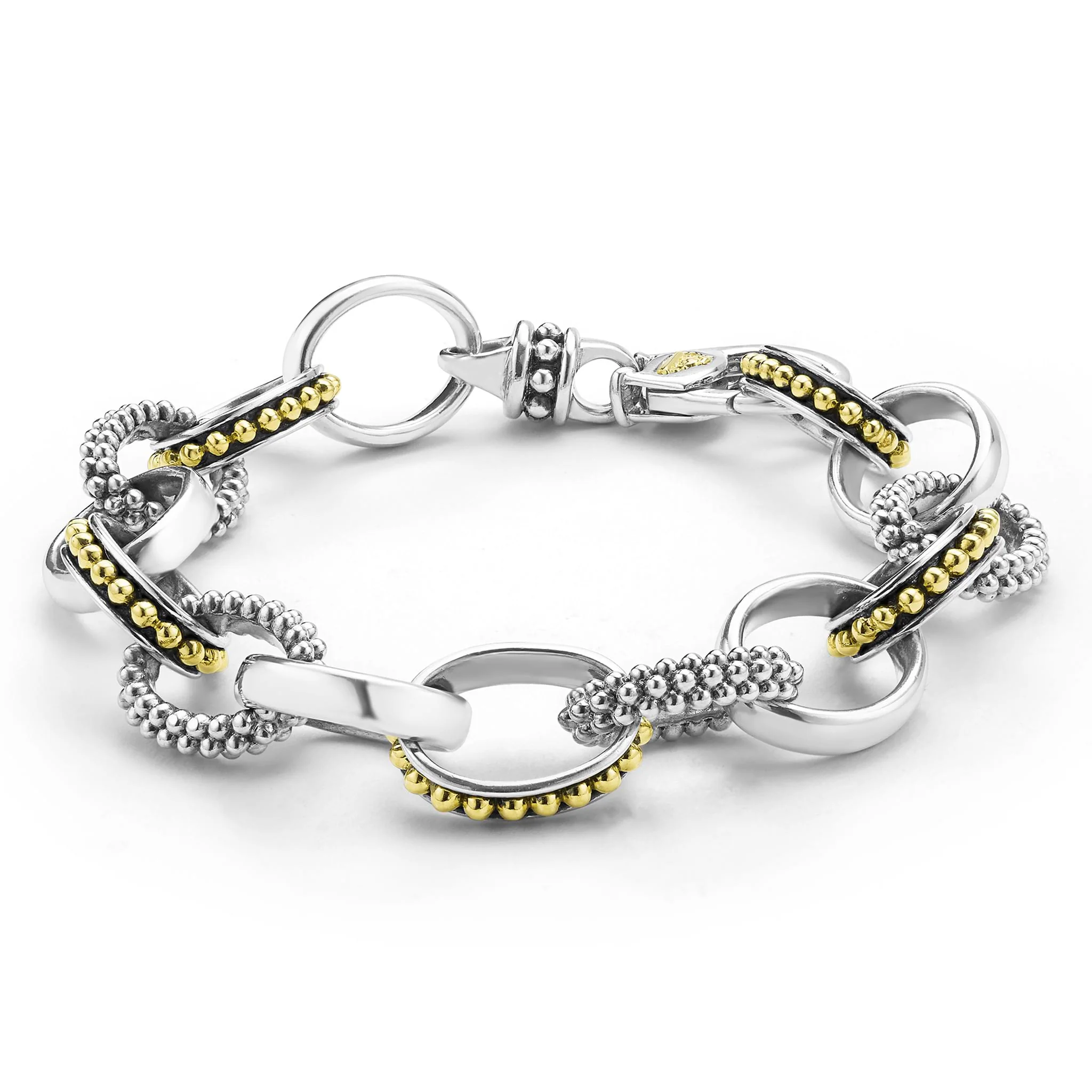 Signature Caviar Large Two-Tone Caviar Link Bracelet - Image 3