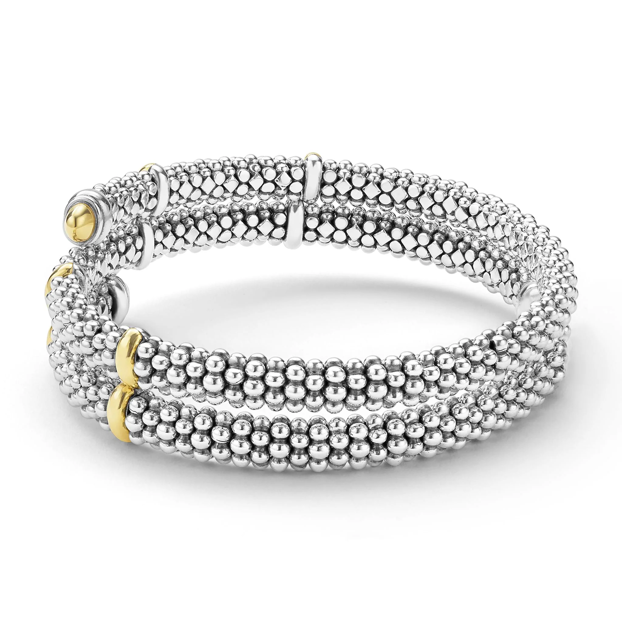 Signature Caviar Two-Tone Caviar Versa Wrap Bracelet | 5mm - Image 3