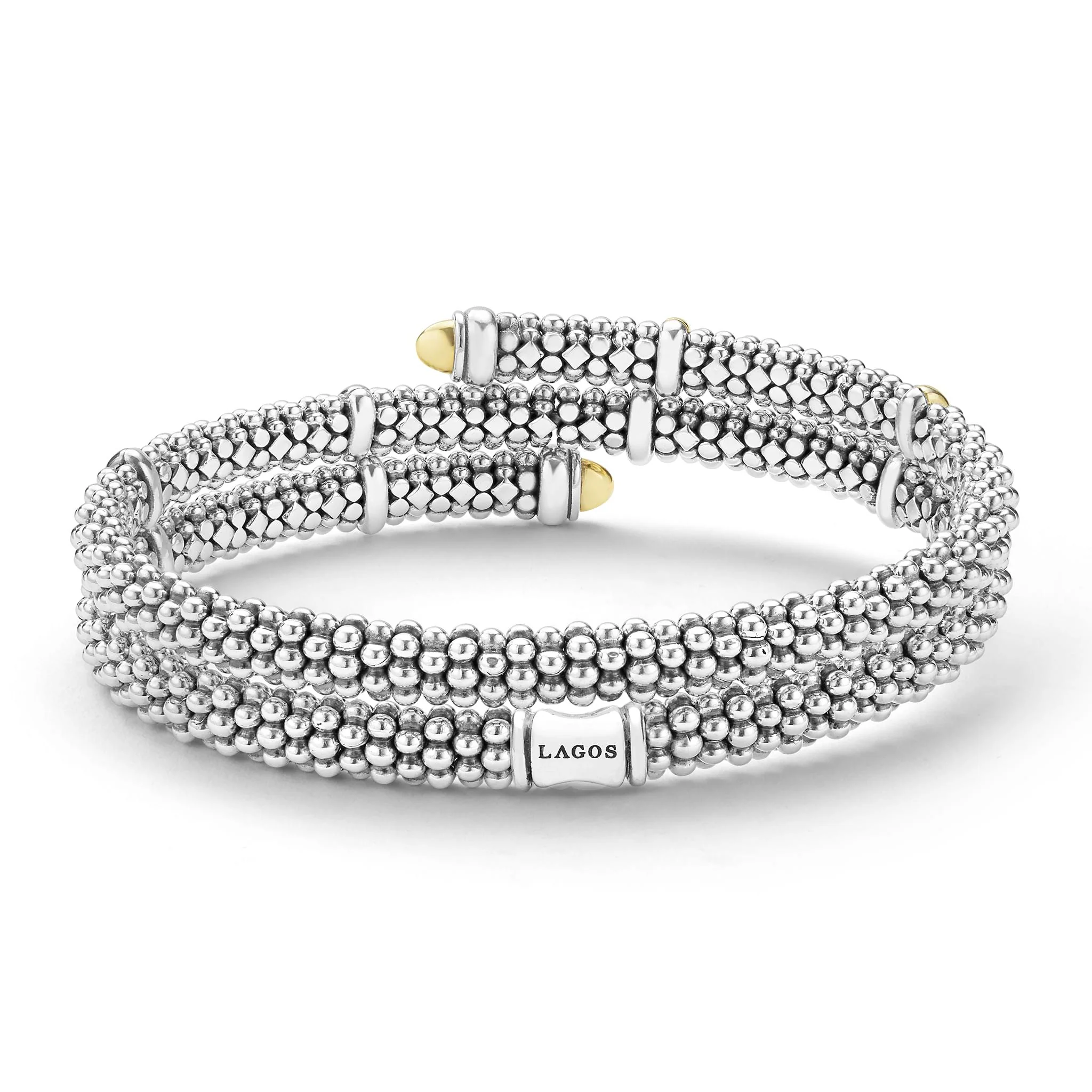 Signature Caviar Two-Tone Caviar Versa Wrap Bracelet | 5mm - Image 4