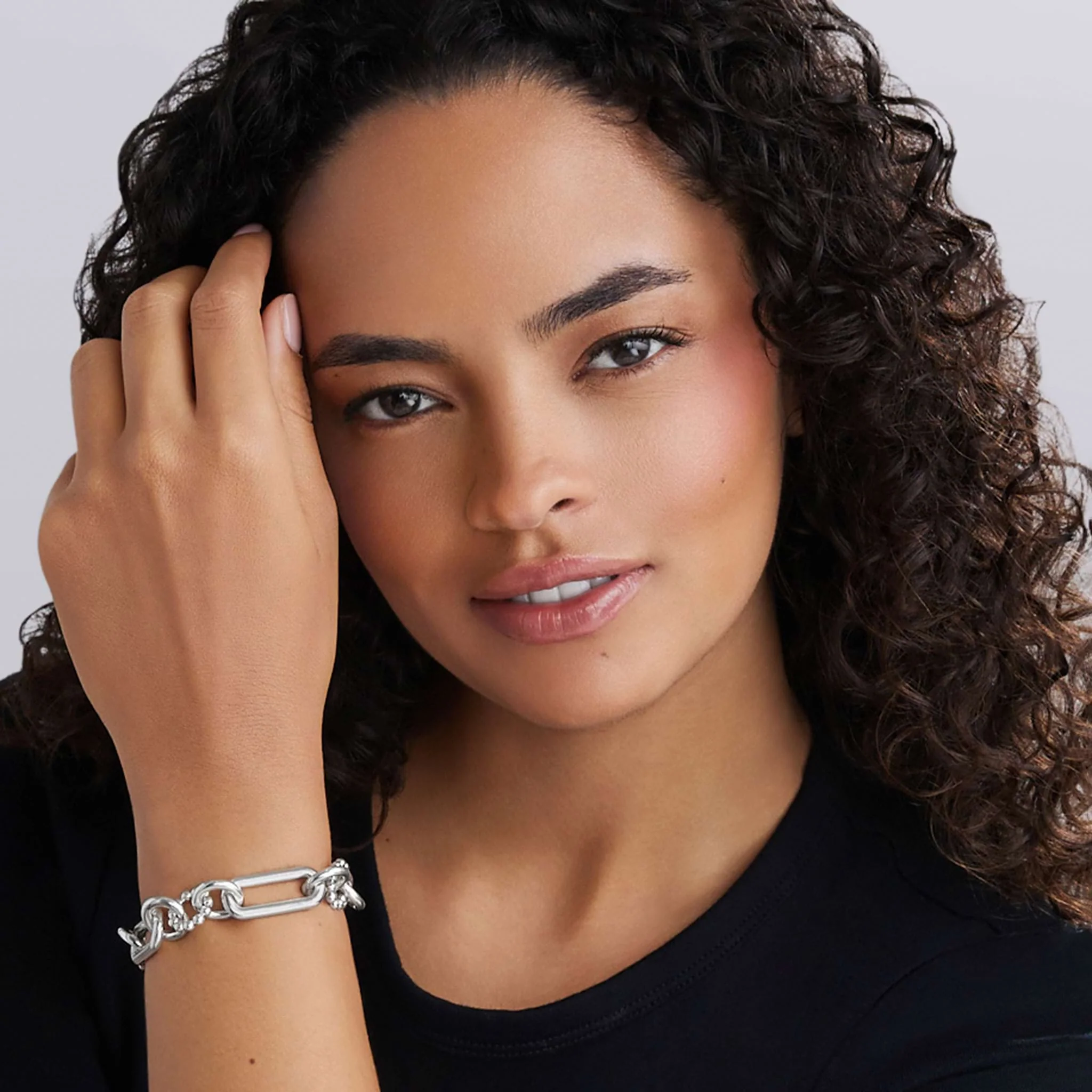 Signature Caviar Sterling Silver Link Bracelet | 15mm - Image 2