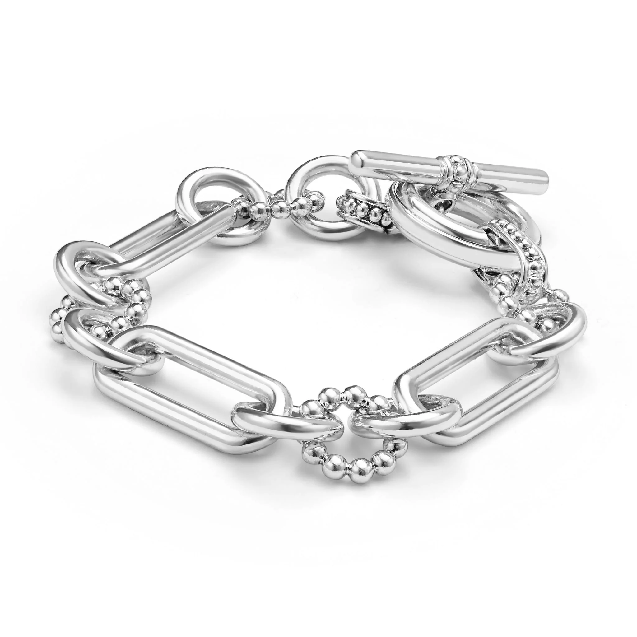 Signature Caviar Sterling Silver Link Bracelet | 15mm - Image 3