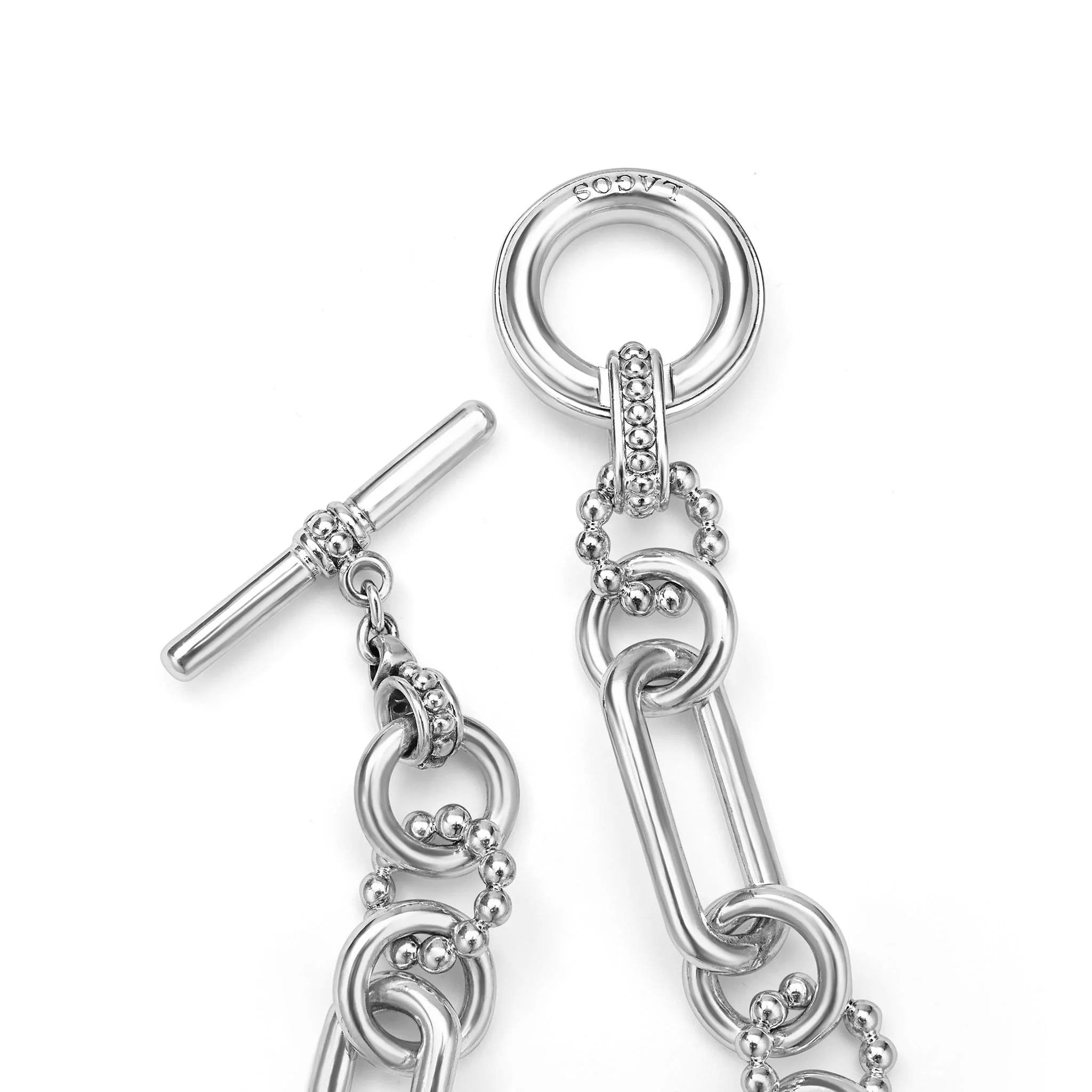 Signature Caviar Sterling Silver Link Bracelet | 15mm - Image 4