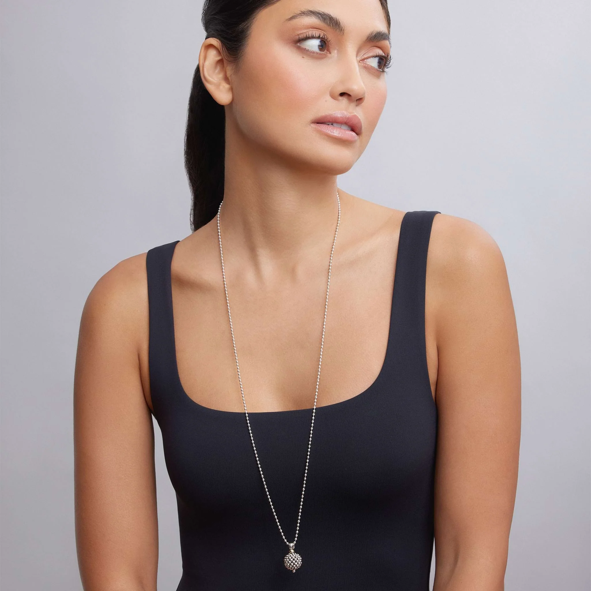 Signature Caviar Caviar Ball Pendant Necklace - Image 2