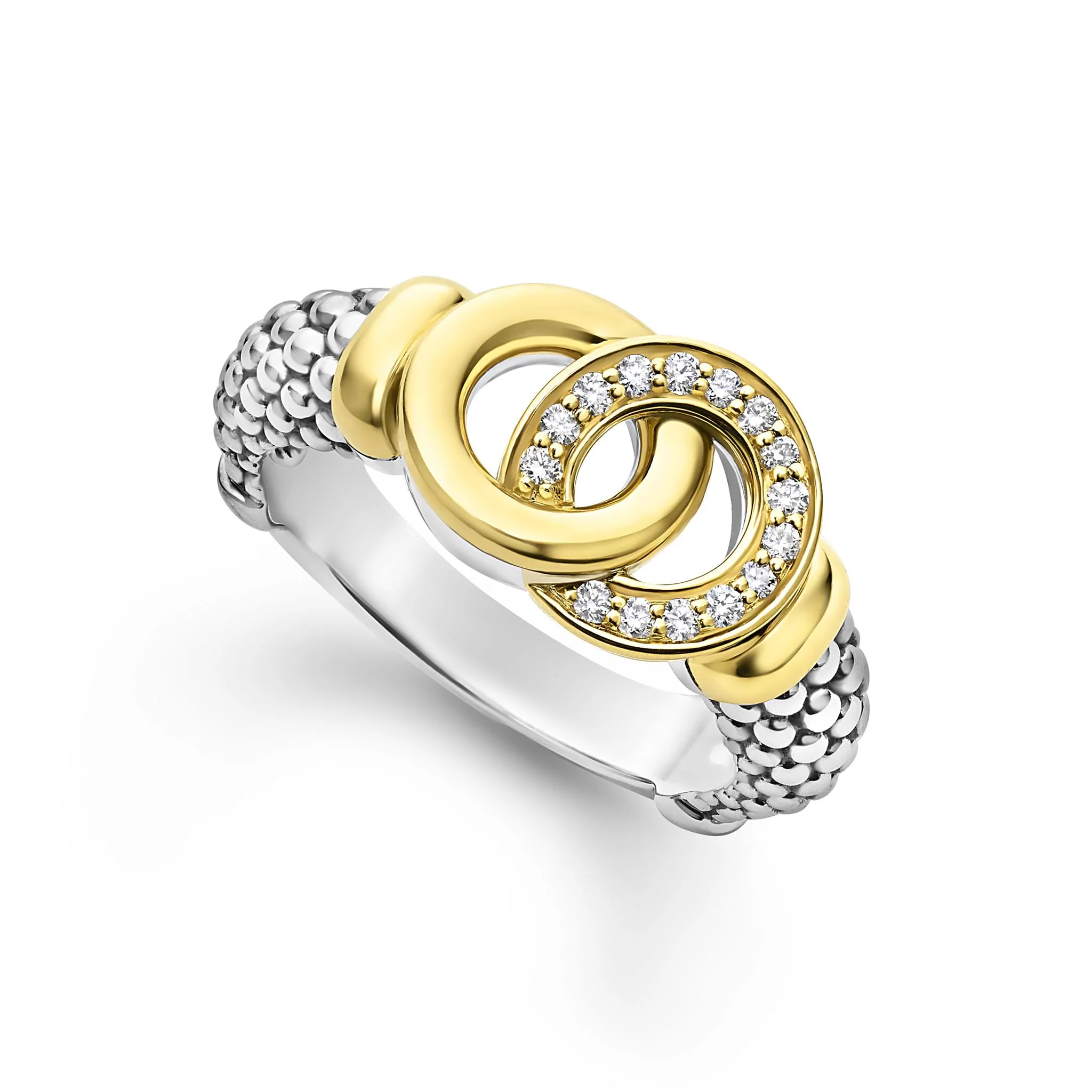 Signature Caviar Two-Tone Interlocking Diamond Gift Set - Image 3
