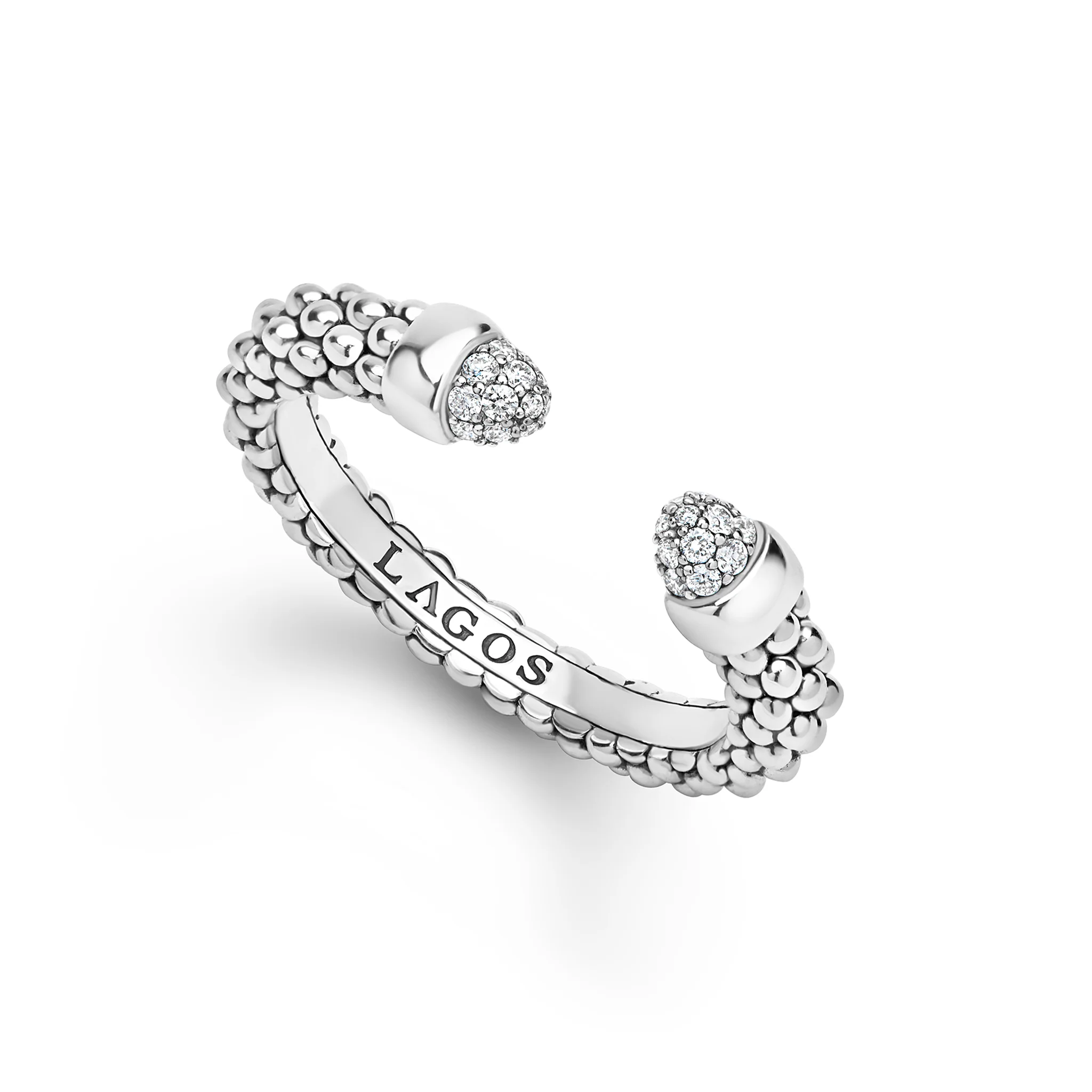 Signature Caviar Sterling Silver Diamond Mini Versa Ring & Bracelet Gift Set - Image 3