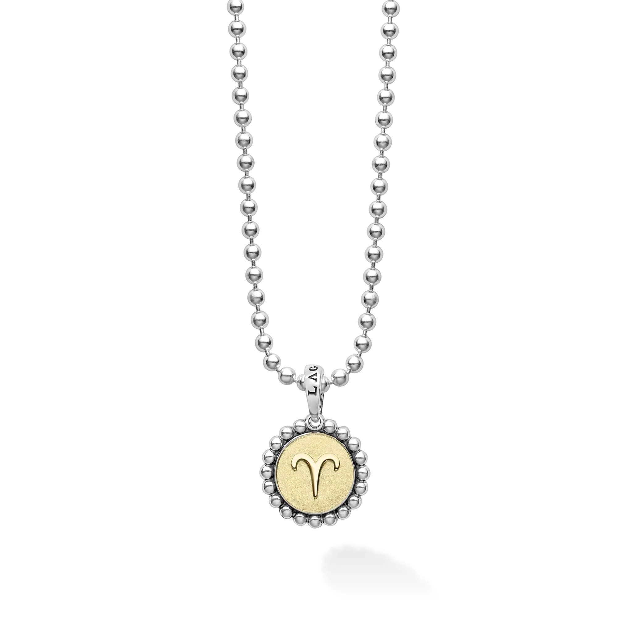 Signature Caviar Aries Zodiac Charm Necklace