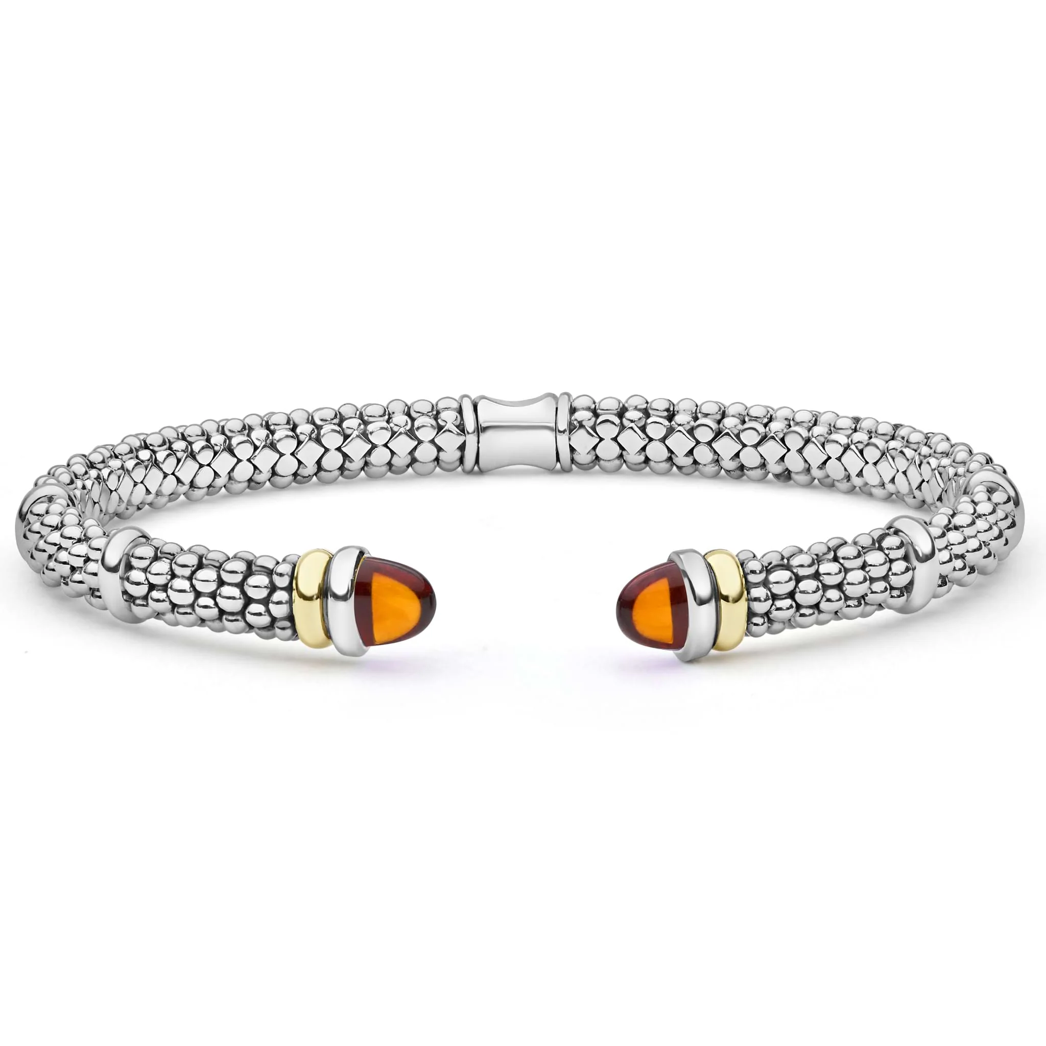 Signature Caviar Two-Tone Citrine Versa Torque Bracelet | 5mm