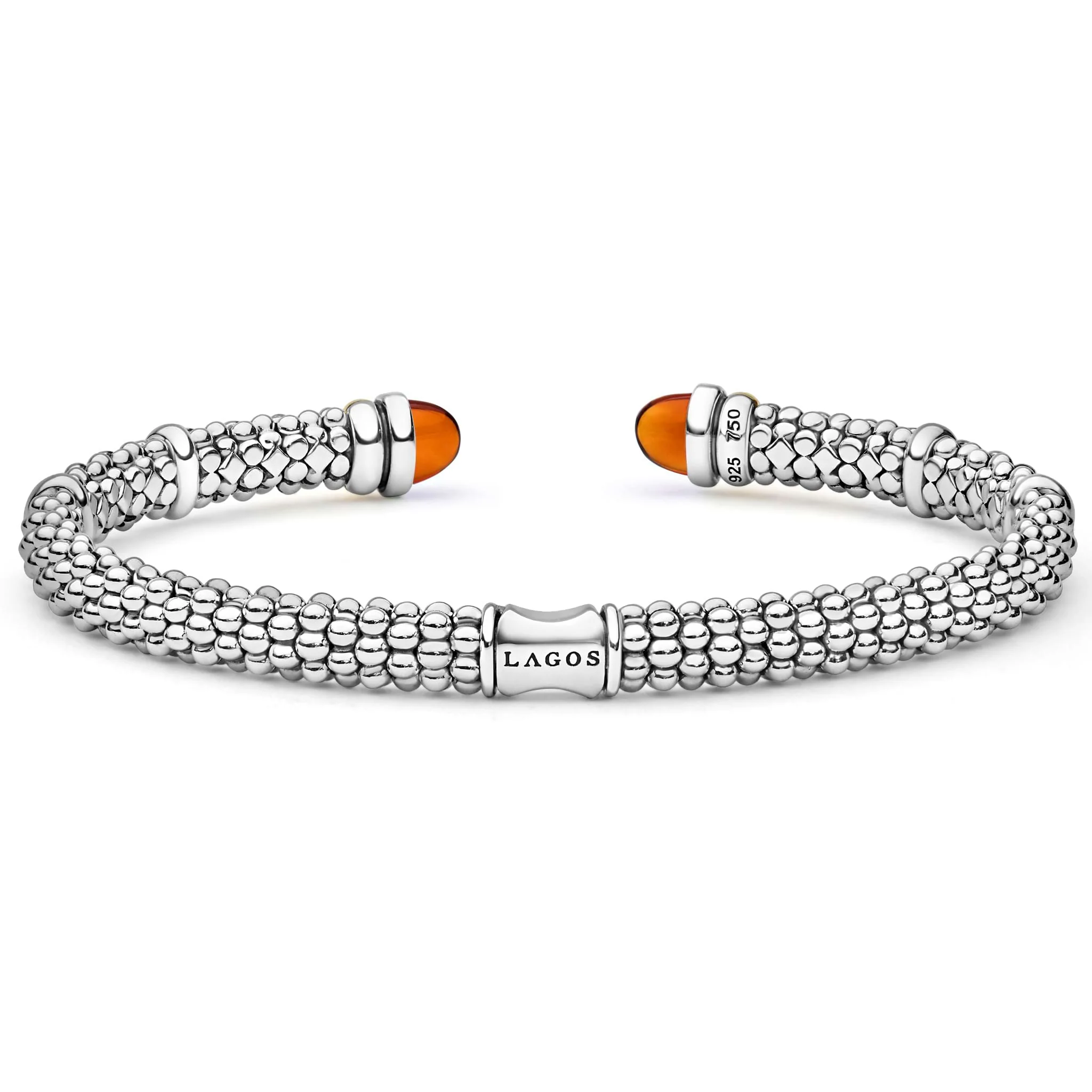 Signature Caviar Two-Tone Citrine Versa Torque Bracelet | 5mm - Image 2
