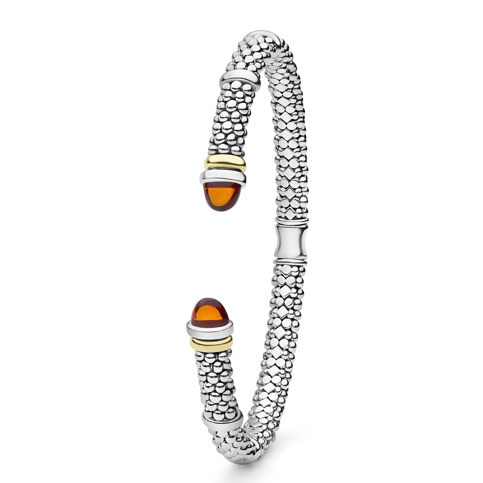 Signature Caviar Two-Tone Citrine Versa Torque Bracelet | 5mm - Image 3
