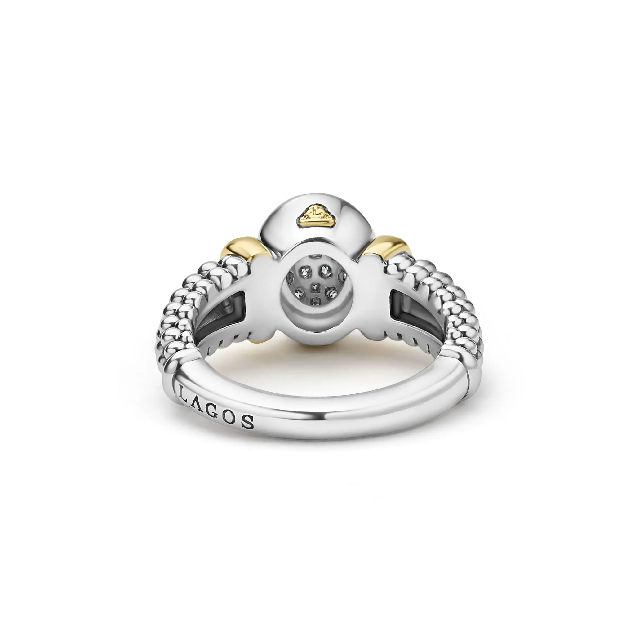 Signature Caviar Two-Tone Oval Caviar Diamond Ring - Image 4