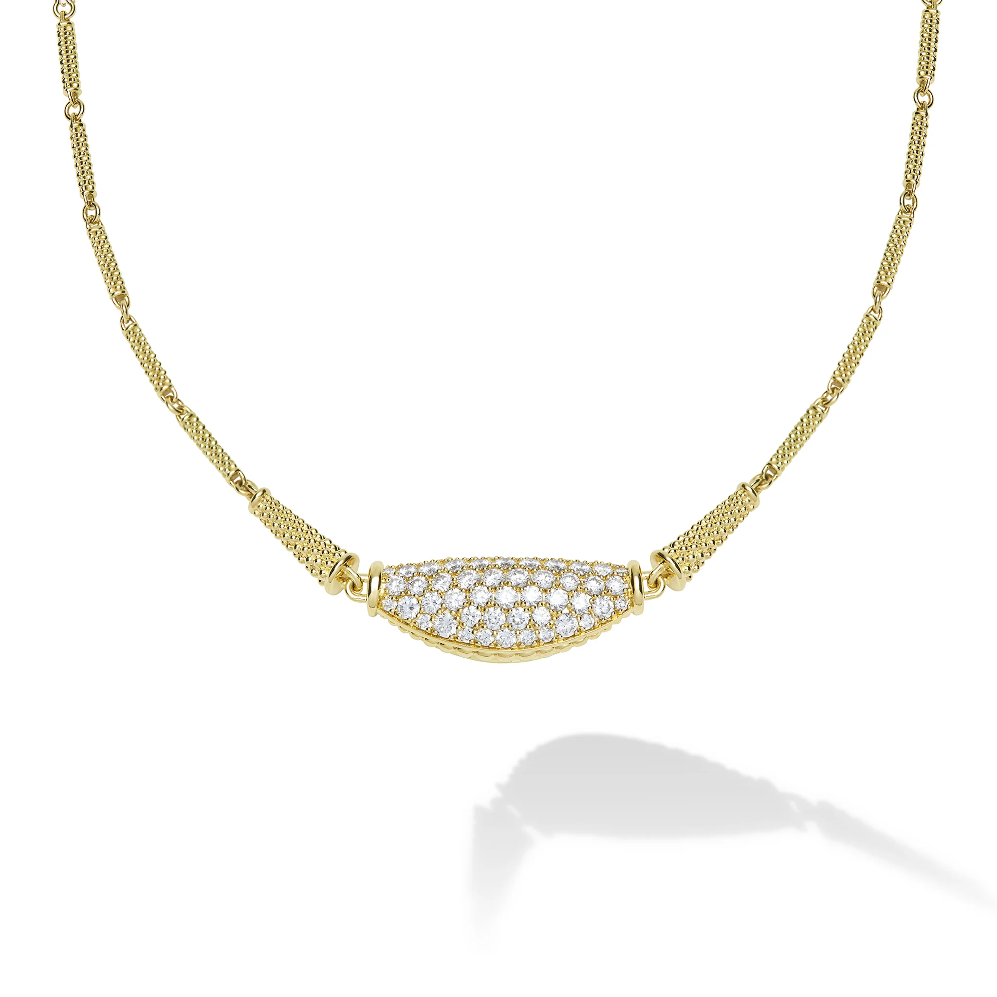 Signature Caviar 18K Gold Superfine Caviar and Diamond Necklace