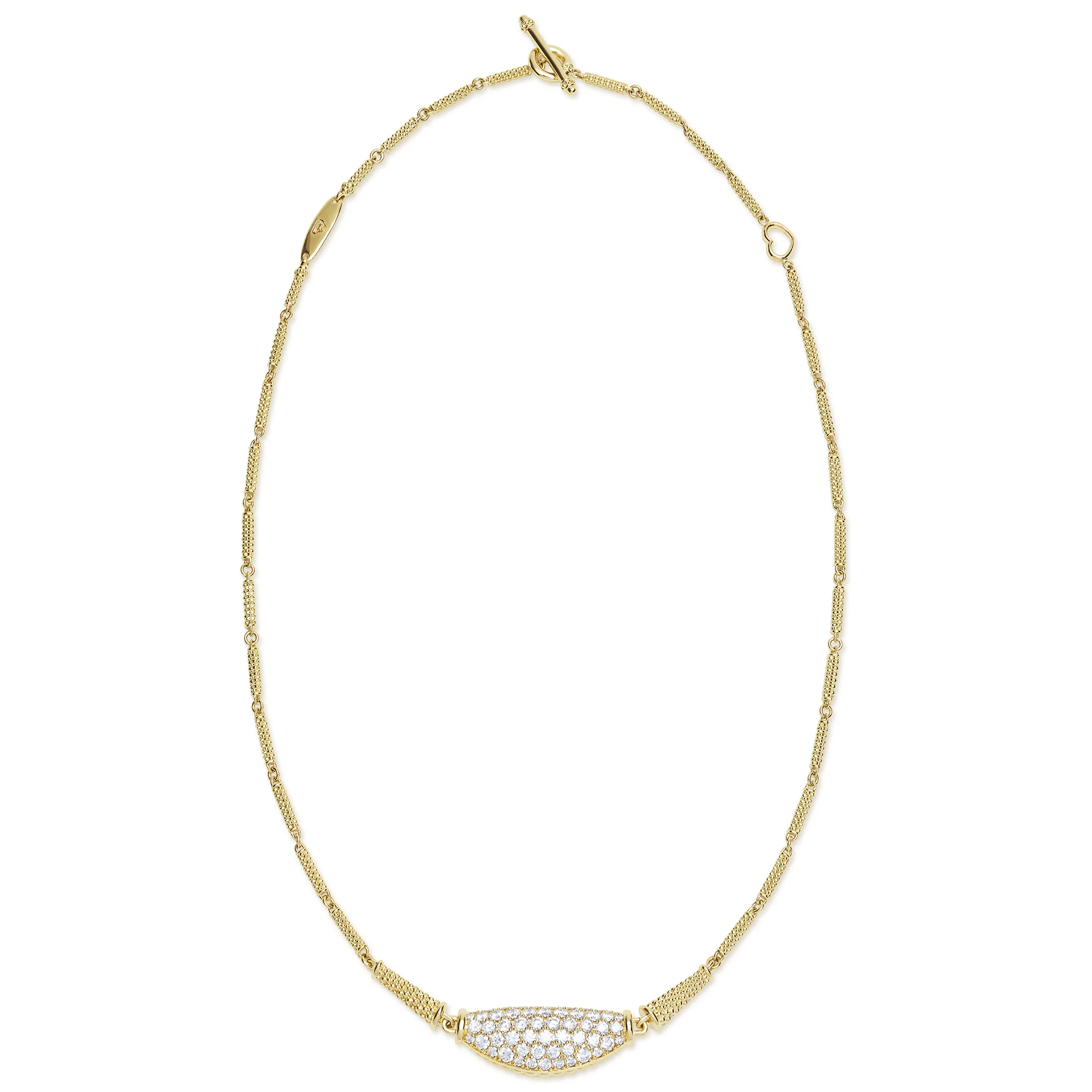 Signature Caviar 18K Gold Superfine Caviar and Diamond Necklace - Image 2