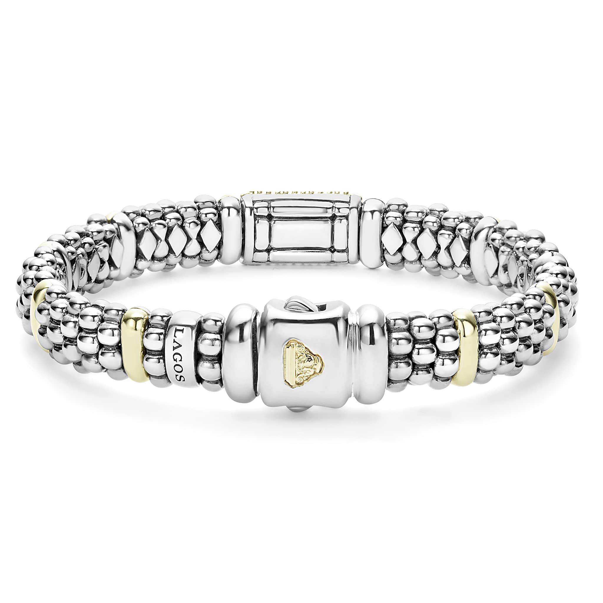 Signature Caviar Two-Tone Caviar Diamond Bracelet | 9mm - Image 5
