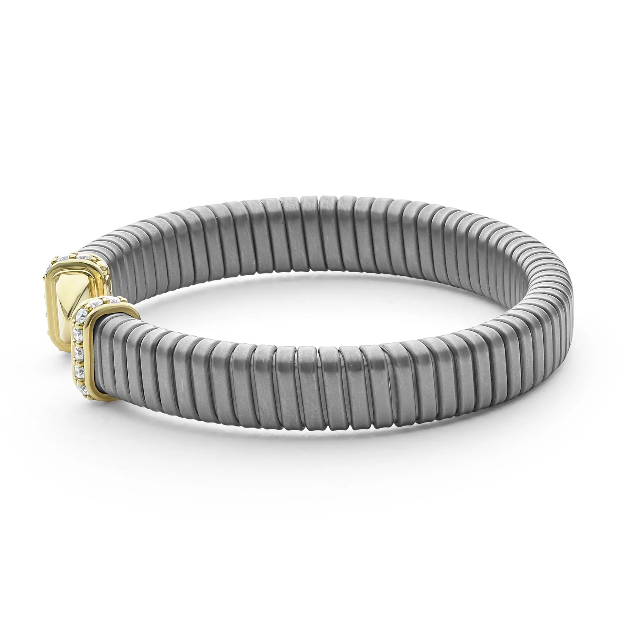 Signature Caviar Titanium Diamond Cuff Bracelet | 9mm - Image 3