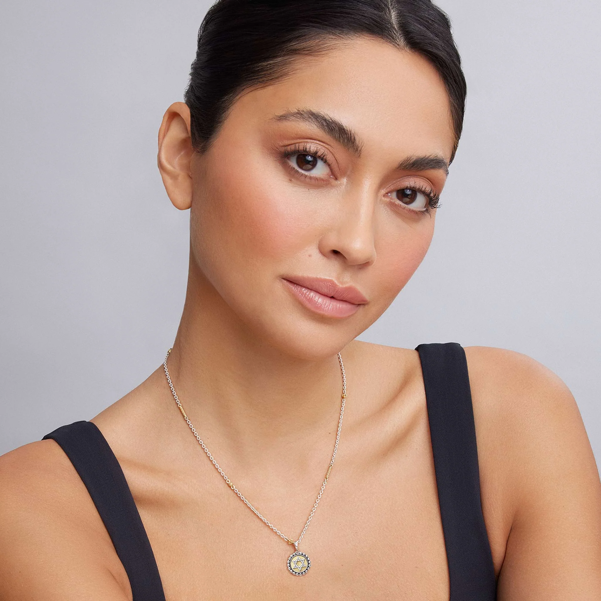 Signature Caviar Two-Tone Star of David Diamond Charm - Image 2
