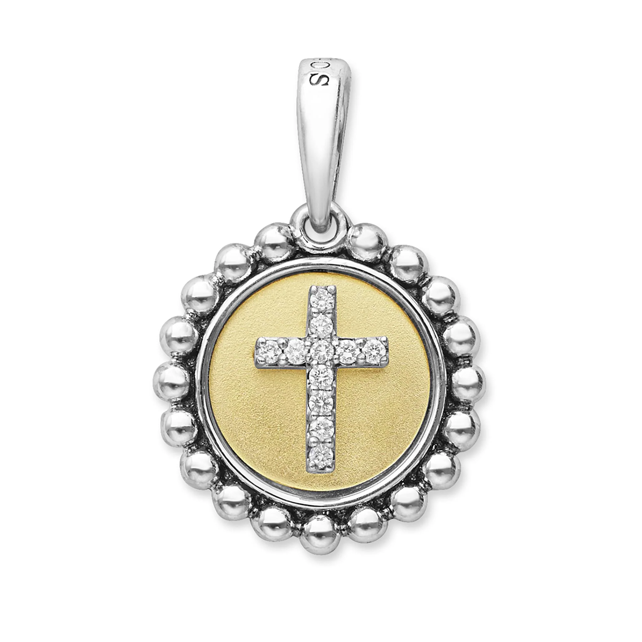 Signature Caviar Diamond Cross Charm