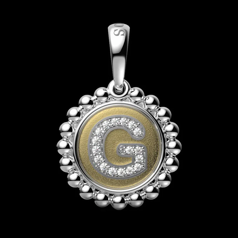Signature Caviar Diamond G Initial Charm - Image 5