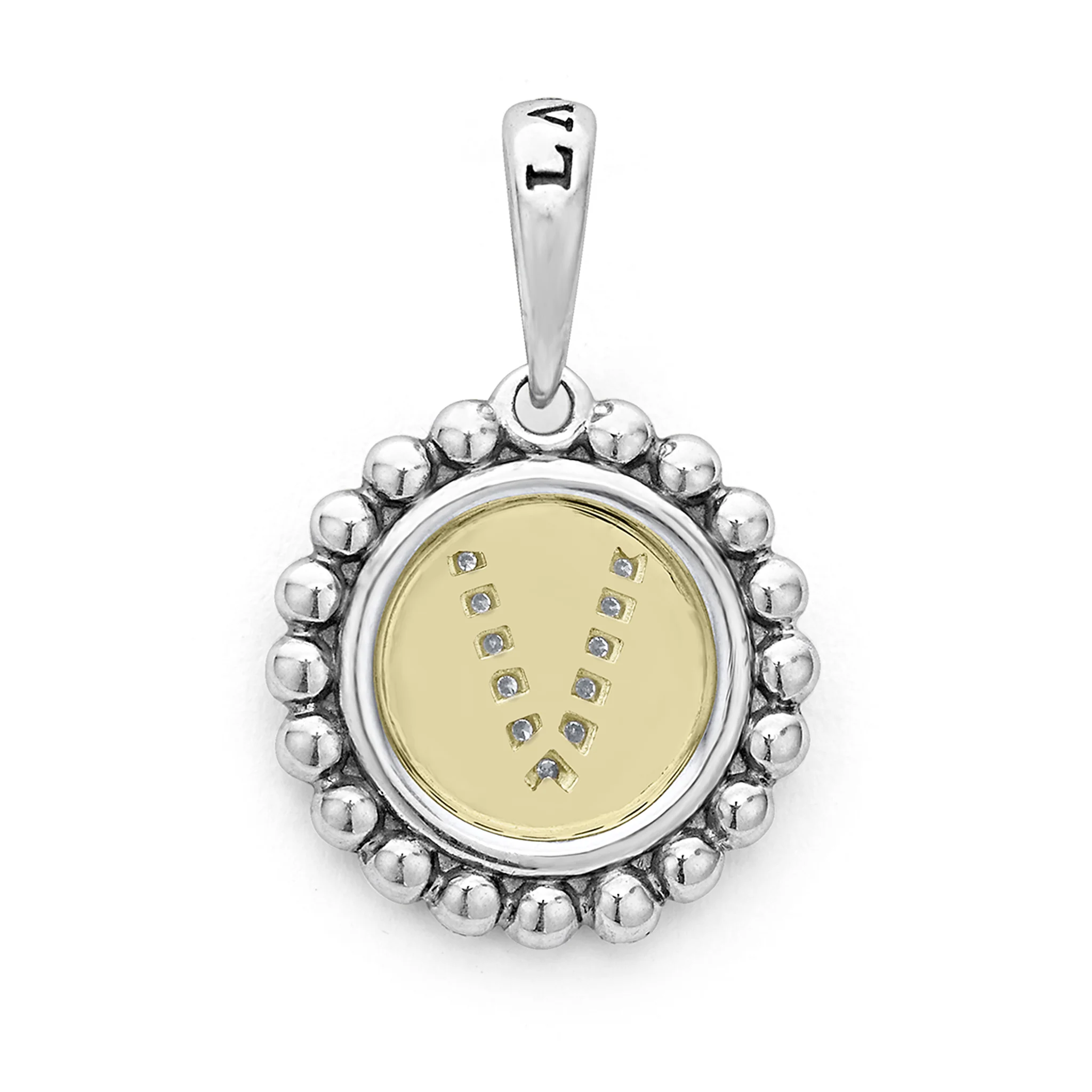 Signature Caviar Diamond V Initial Charm - Image 3