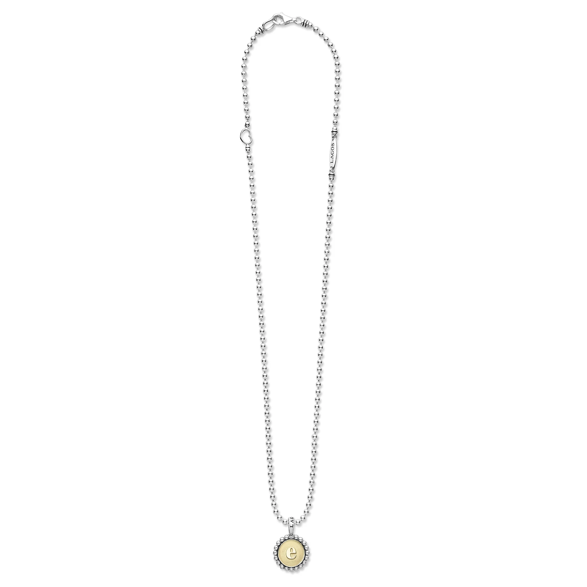 Signature Caviar E Initial Charm Necklace - Image 3
