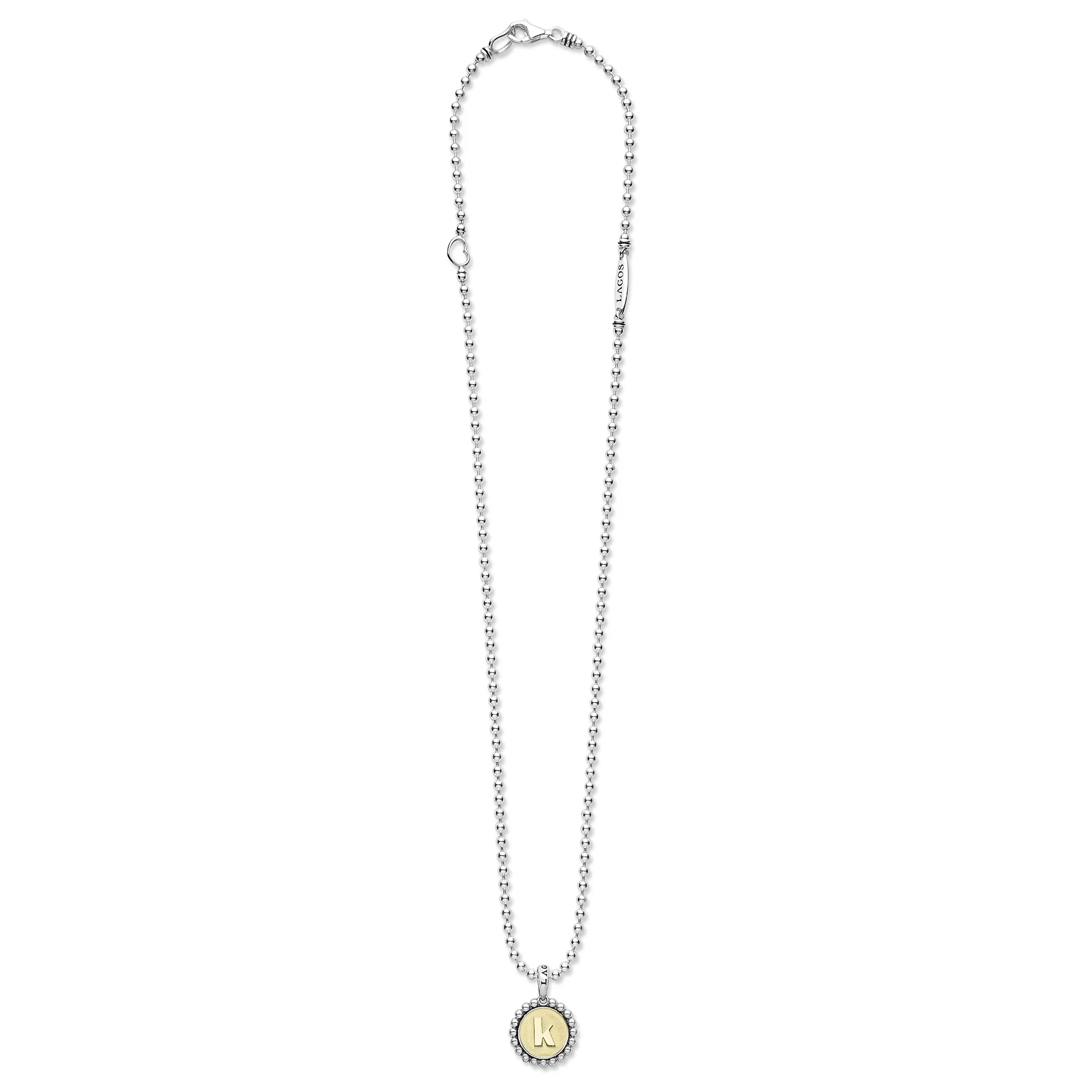 Signature Caviar K Initial Charm Necklace - Image 3