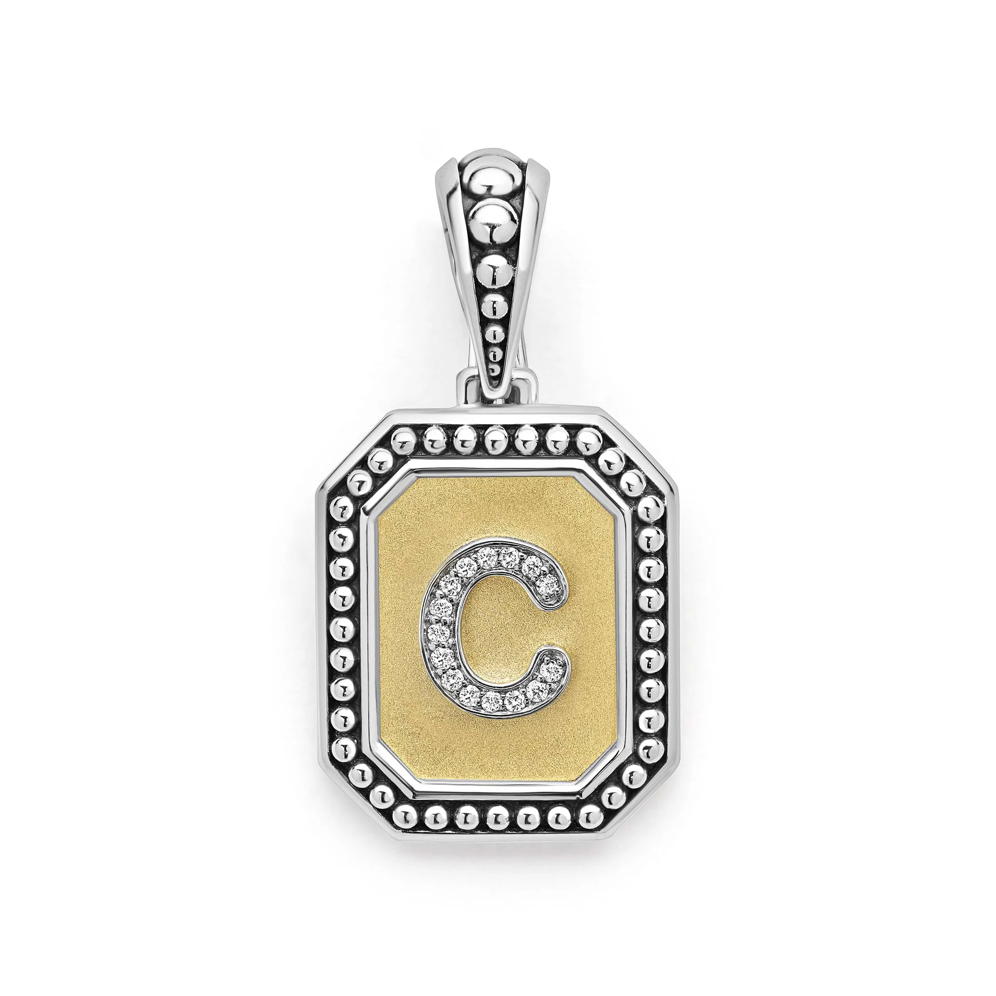 Signature Caviar Octagon Diamond C Initial Charm