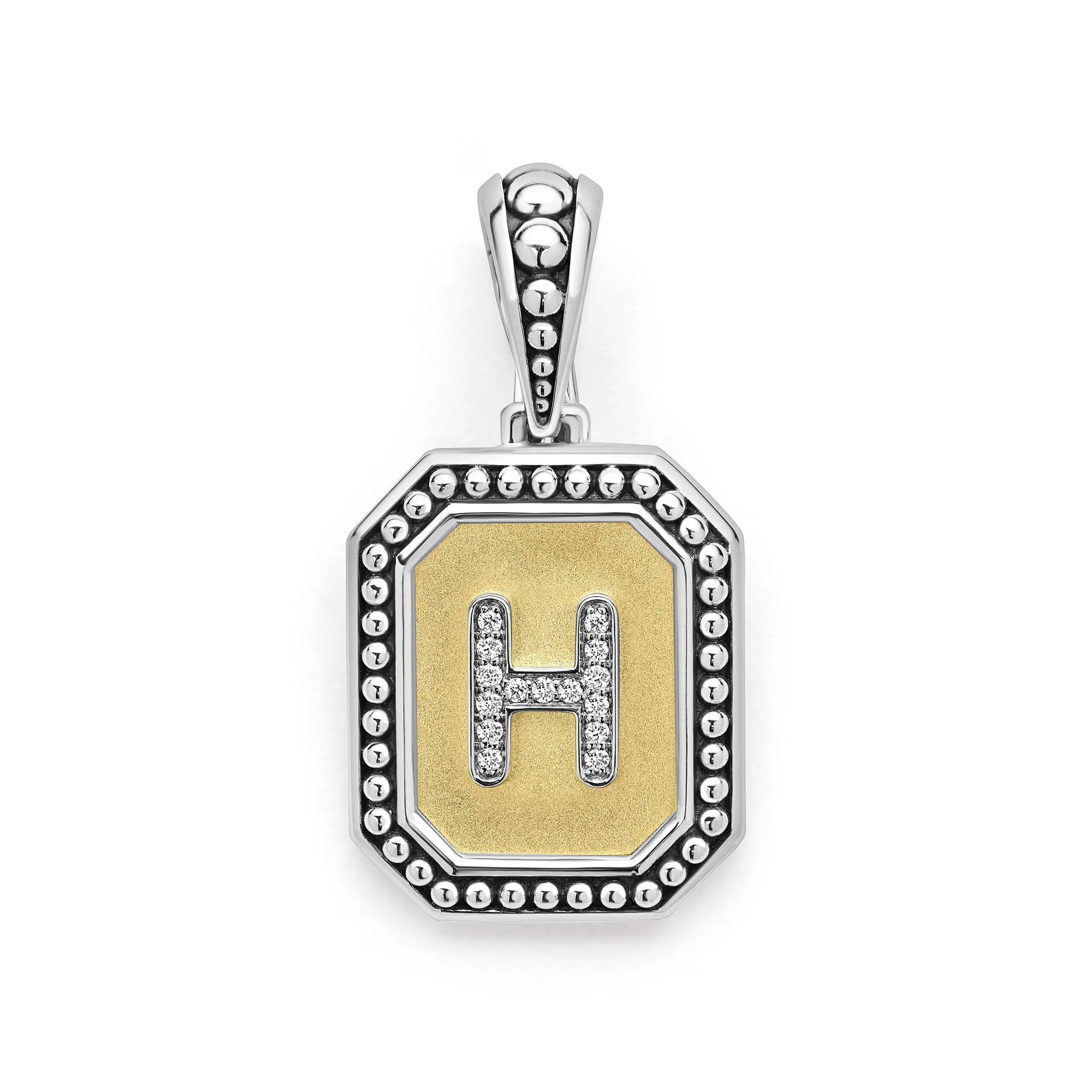 Signature Caviar Octagon Diamond H Initial Charm