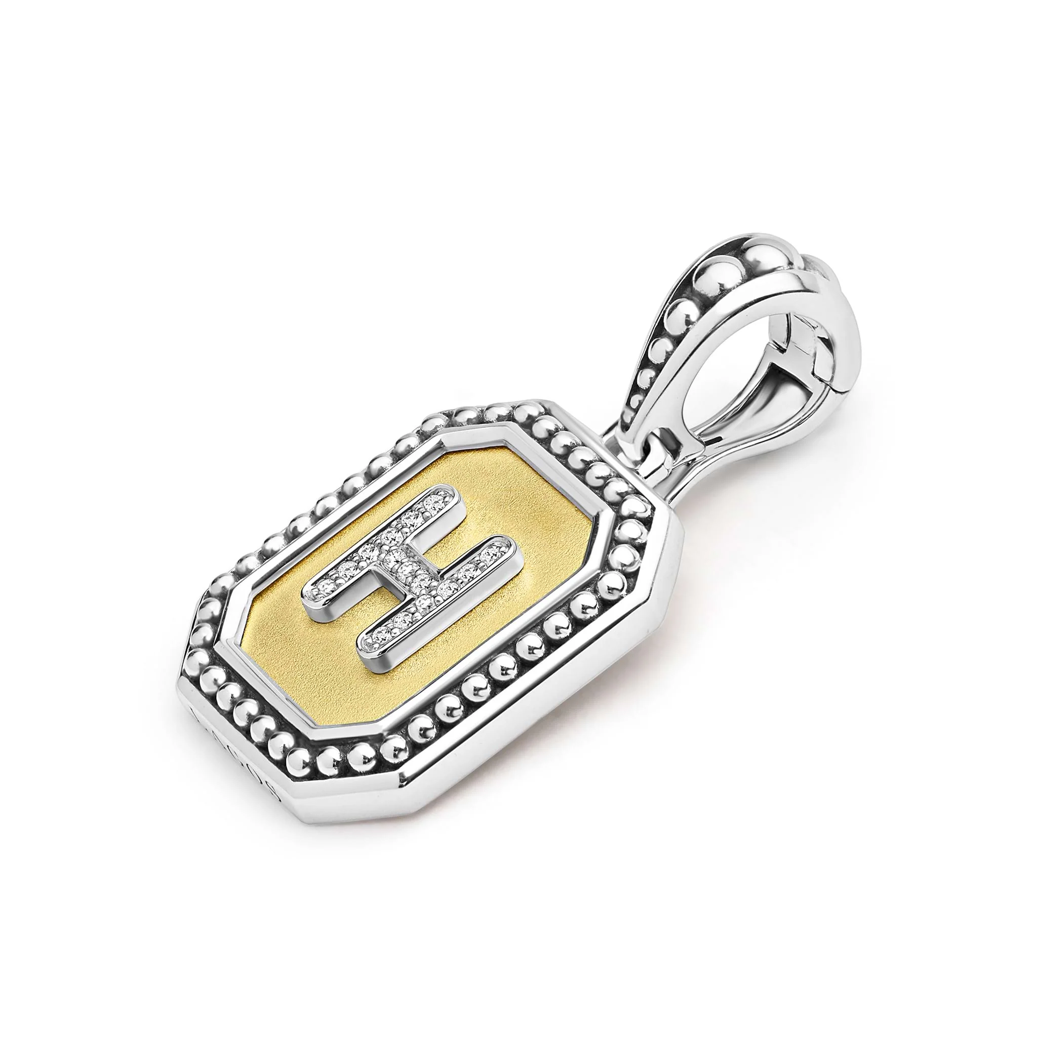 Signature Caviar Octagon Diamond H Initial Charm - Image 3
